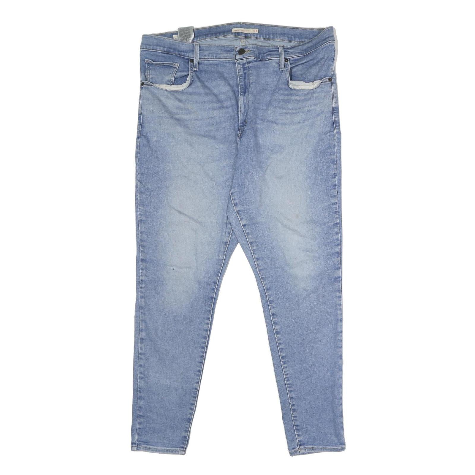 LEVI'S Mile High Super Skinny Big E Womens Jeans Blue Relaxed Skinny Denim Light Refurbished - N/A refurbished available on Cerqular