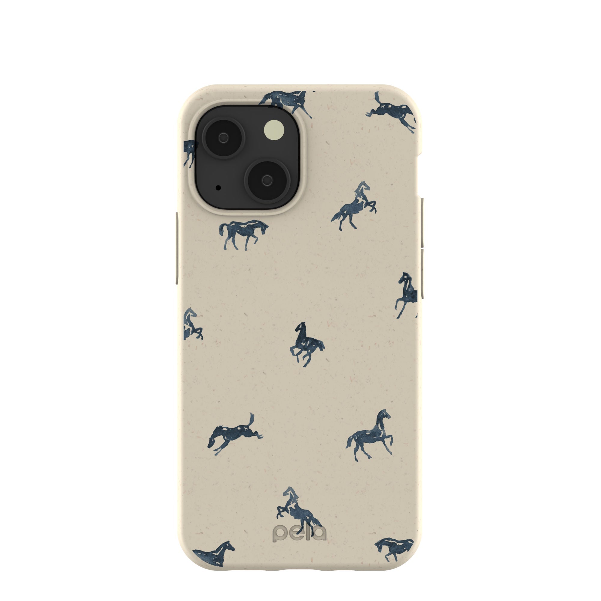 London Fog Mini Horses iPhone 13 Mini Case Refurbished - Pela Case refurbished available on Cerqular