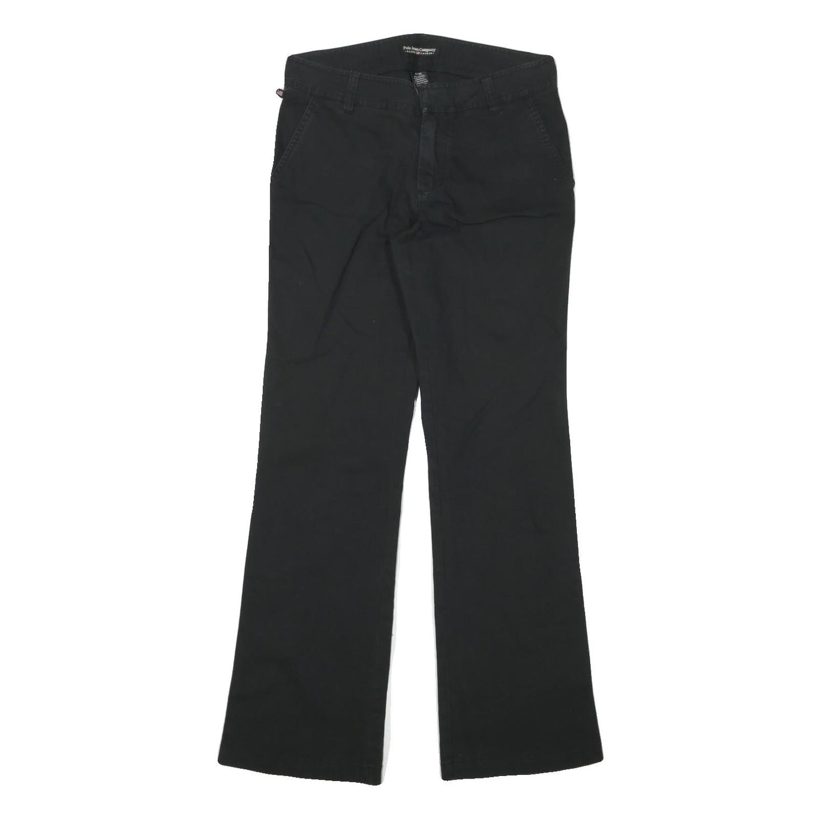 RALPH LAUREN POLO JEANS COMPANY Womens Black Cotton Blend Regular Straight Refurbished - N/A refurbished available on Cerqular
