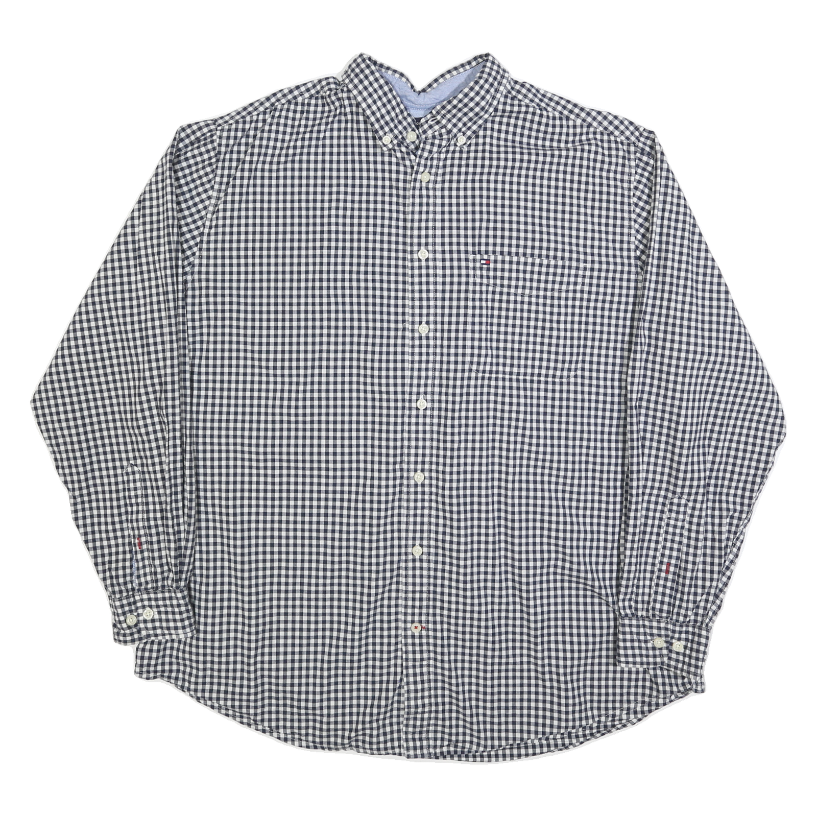 Buy TOMMY HILFIGER Mens Blue & White Checked Shirt XL Classic Button-Down Cotton Refurbished - $35.09 TOMMY HILFIGER Mens Blue & White Checked Shirt XL Classic Button-Down Cotton Refurbished - N/A refurbished available on Cerqular