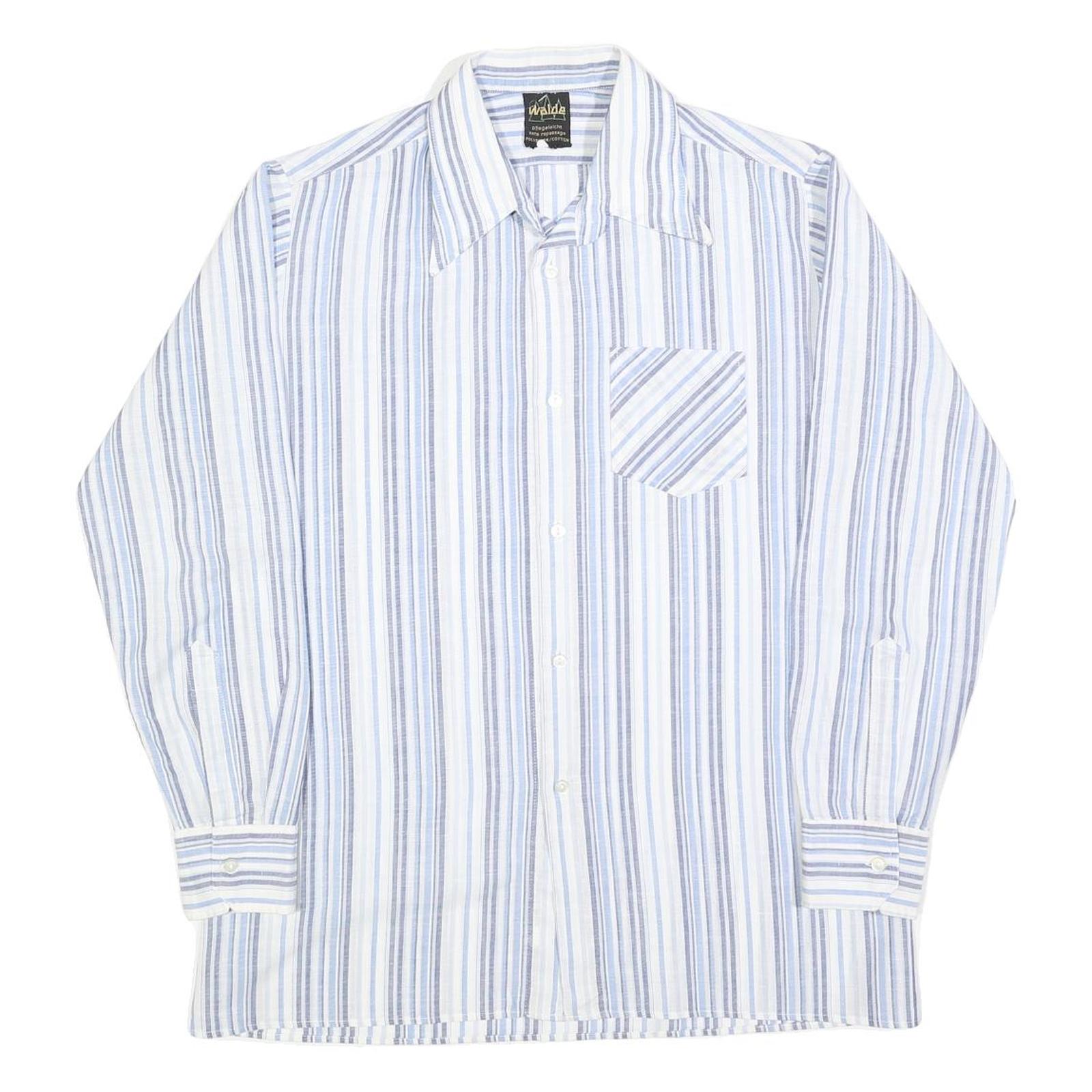 Buy WALDE Mens Blue & White Striped Shirt L Cotton Blend Classic Fit Long Sleeve Refurbished - $19.49 WALDE Mens Blue & White Striped Shirt L Cotton Blend Classic Fit Long Sleeve Refurbished - N/A refurbished available on Cerqular
