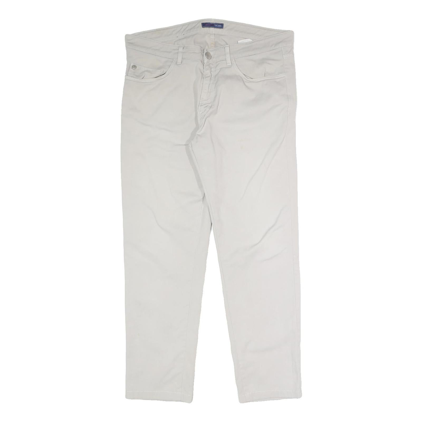 TRUSSARDI Mens Jeans White Regular Straight Denim W35 L27 Zip Cotton Blend Refurbished - N/A refurbished available on Cerqular