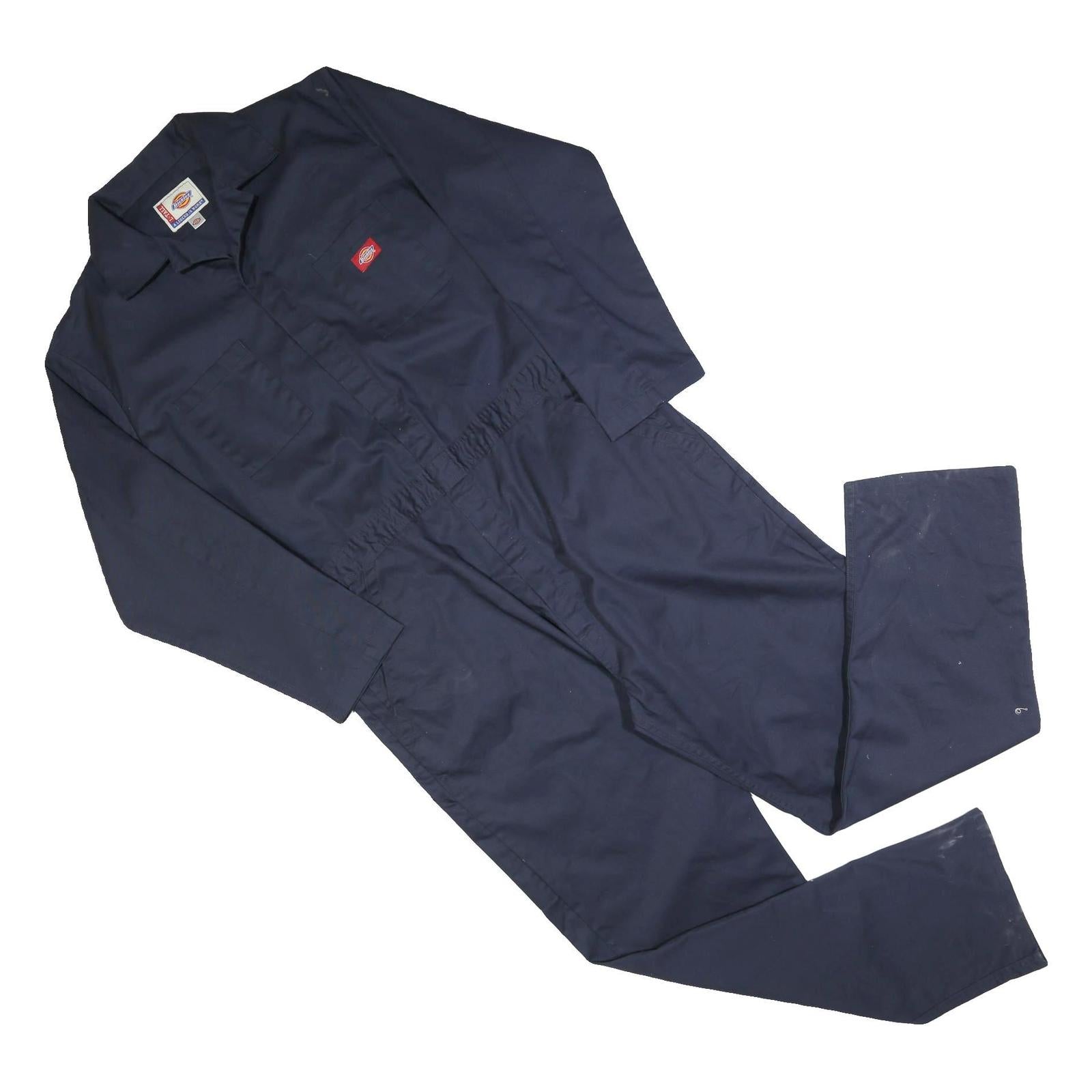 DICKIES Mens Navy Blue Classic Cotton Blend Regular Fit Dungarees L W40 L32 Refurbished - N/A refurbished available on Cerqular