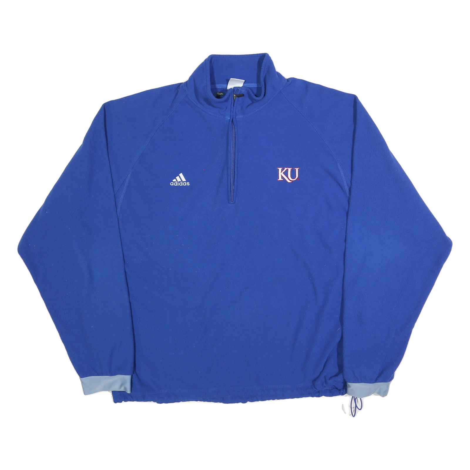 ADIDAS Mens Blue KU Patterned Pullover Jumper Crew Neck Polyester 2XL Sportswear Refurbished - N/A refurbished available on Cerqular