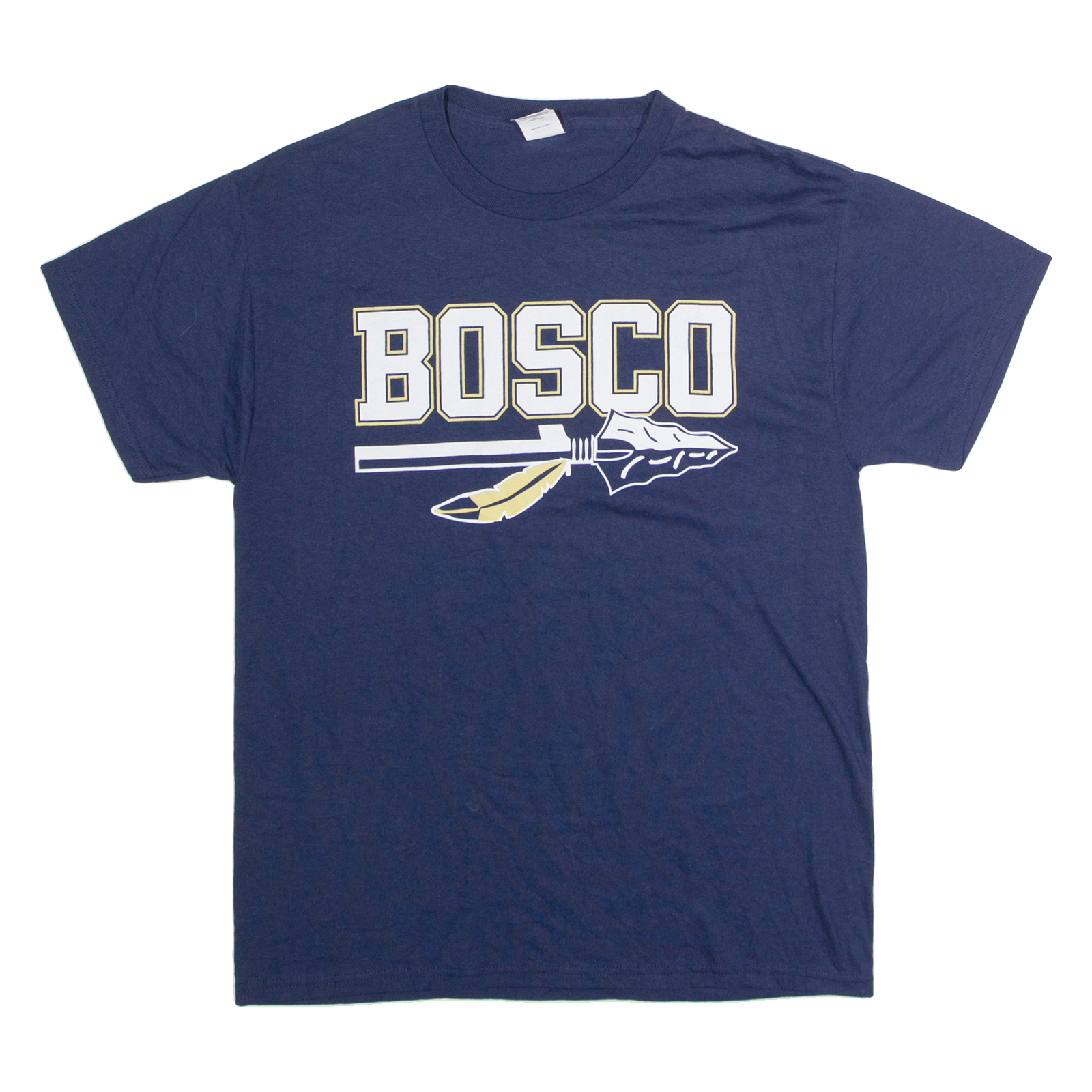 HANES Bosco Mens T-Shirt Blue USA Crew Neck M Refurbished - N/A refurbished available on Cerqular