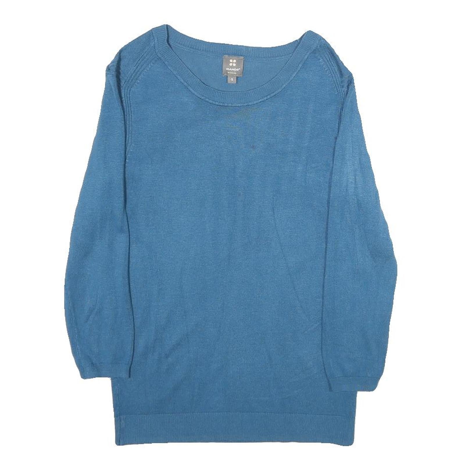 Buy MANOR Womens Blue Plain Crew Neck Basic Knit Jumper S Casual Everyday Wear Refurbished - $23.39 MANOR Womens Blue Plain Crew Neck Basic Knit Jumper S Casual Everyday Wear Refurbished - N/A refurbished available on Cerqular