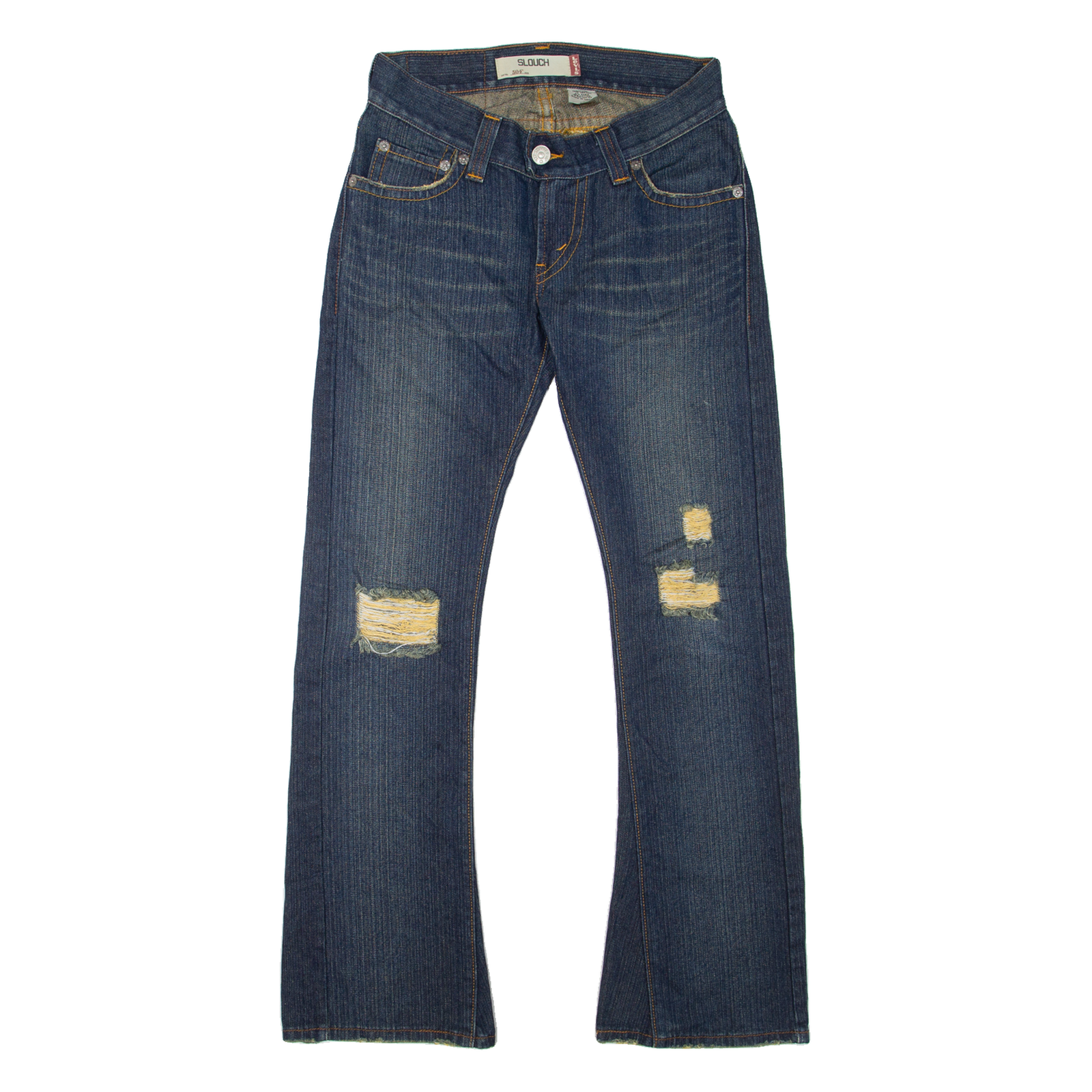 LEVI'S 504 Slouch Distressed Womens Jeans Blue Bootcut Stone Wash W29 L31 Refurbished - N/A refurbished available on Cerqular