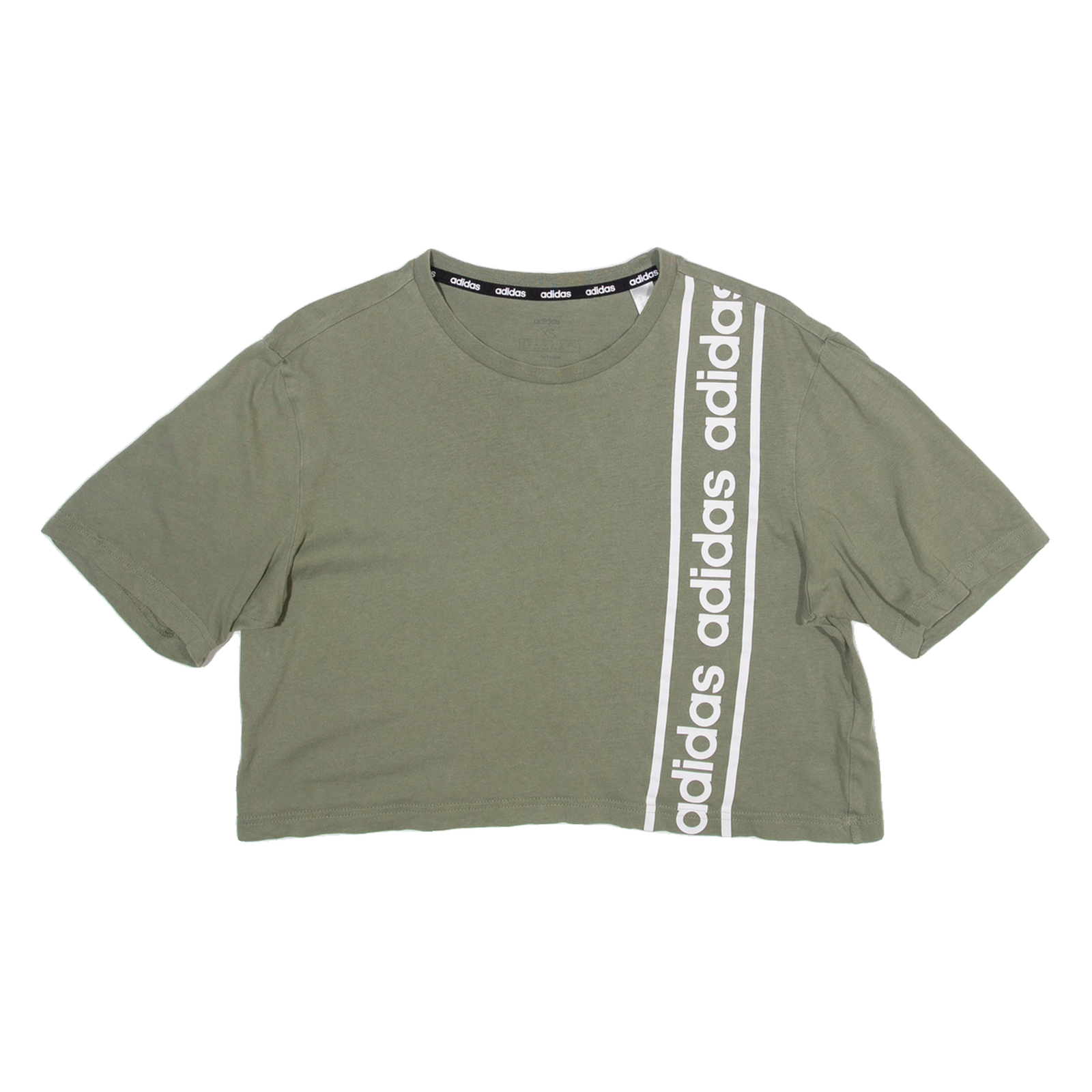 ADIDAS Cropped Womens T-Shirt Green XS Refurbished - N/A refurbished available on Cerqular
