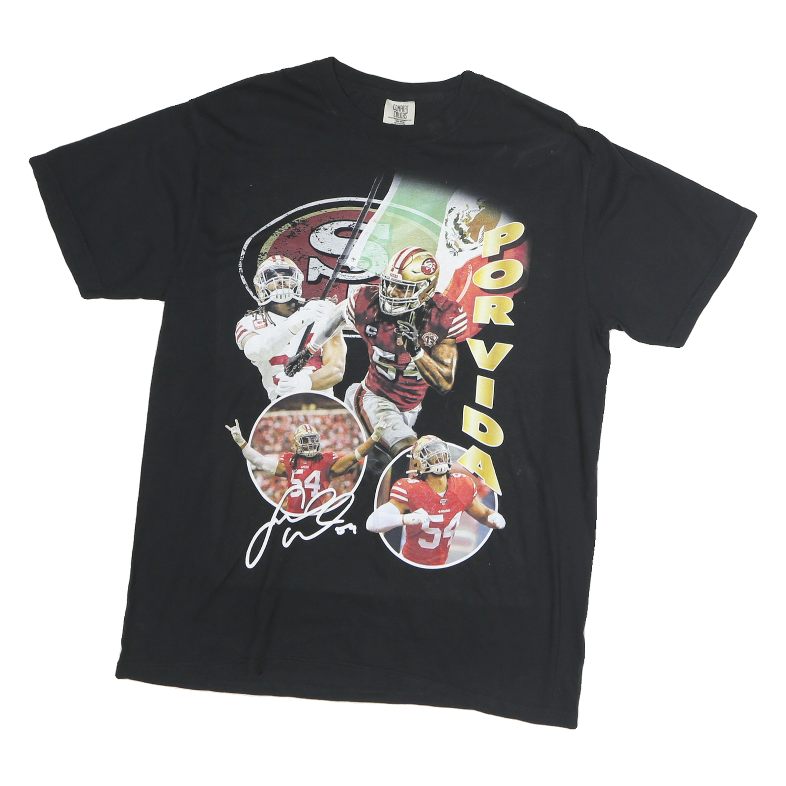 COMFORT COLOURS Mens Black Graphic T-Shirt L Cotton Short Sleeve Crew Neck Refurbished - N/A refurbished available on Cerqular