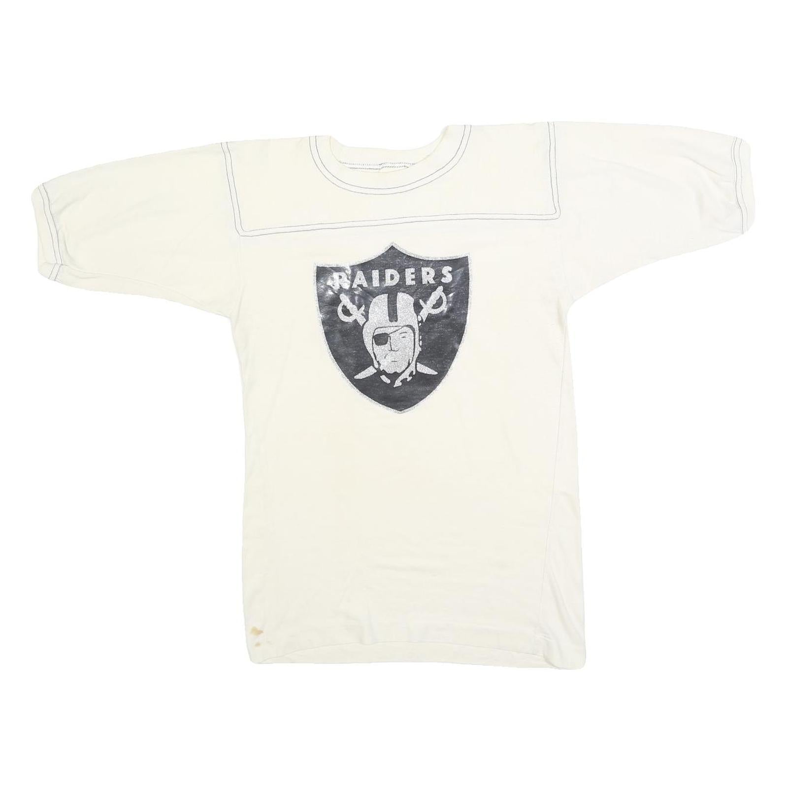 BANTAMS Womens White Raiders Graphic T-Shirt L Short Sleeve Crew Neck Cotton Refurbished - N/A refurbished available on Cerqular