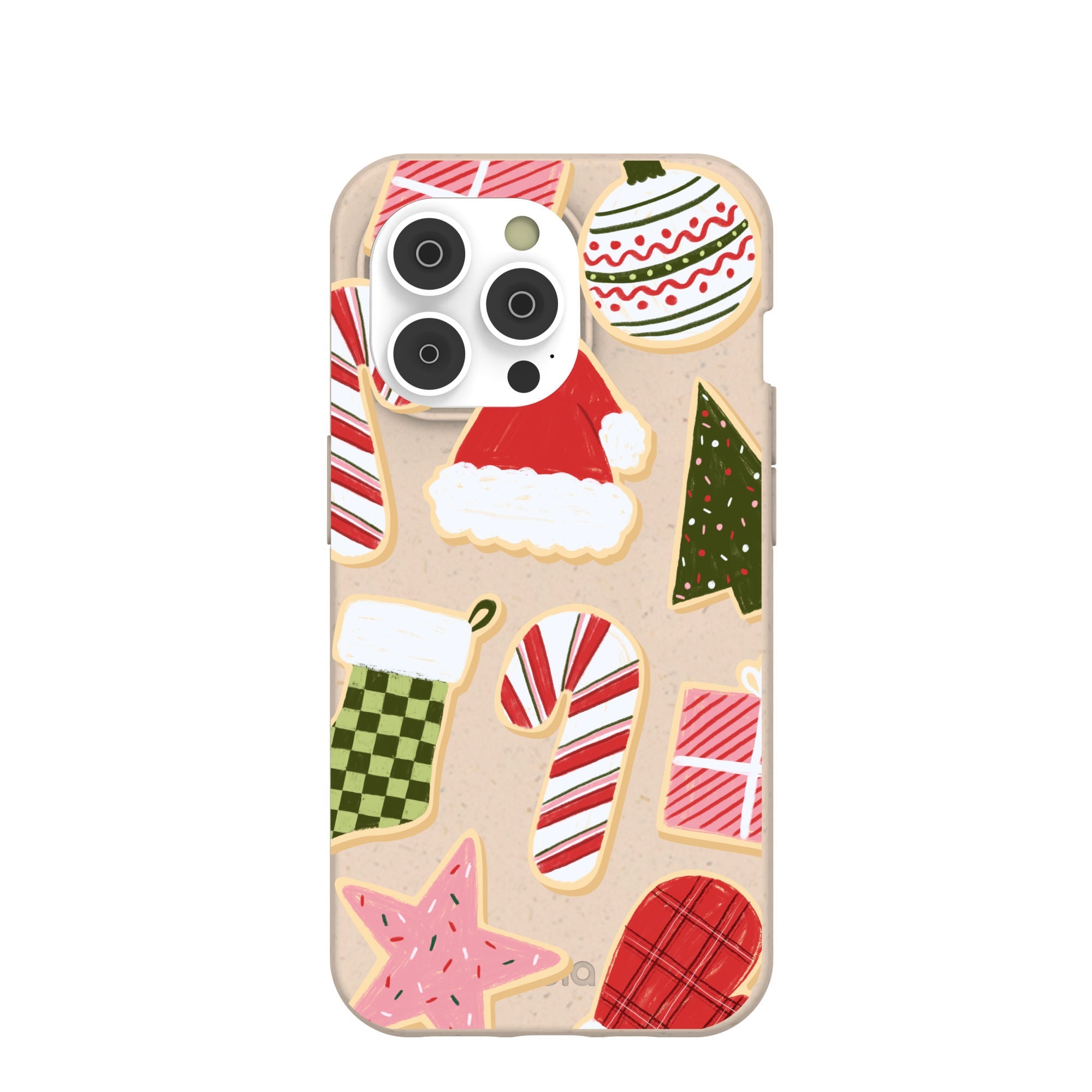 Seashell Festive Cookies iPhone 14 Pro Case Refurbished - Pela Case refurbished available on Cerqular