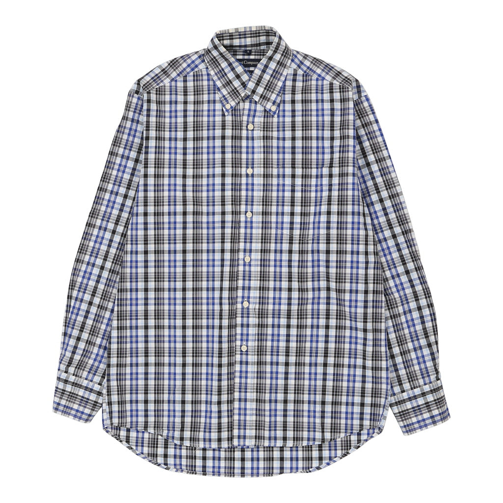 Best Company Checked Shirt - Small Blue Cotton Refurbished - Thrifted (note: this is a term often used to describe second- refurbished available on Cerqular