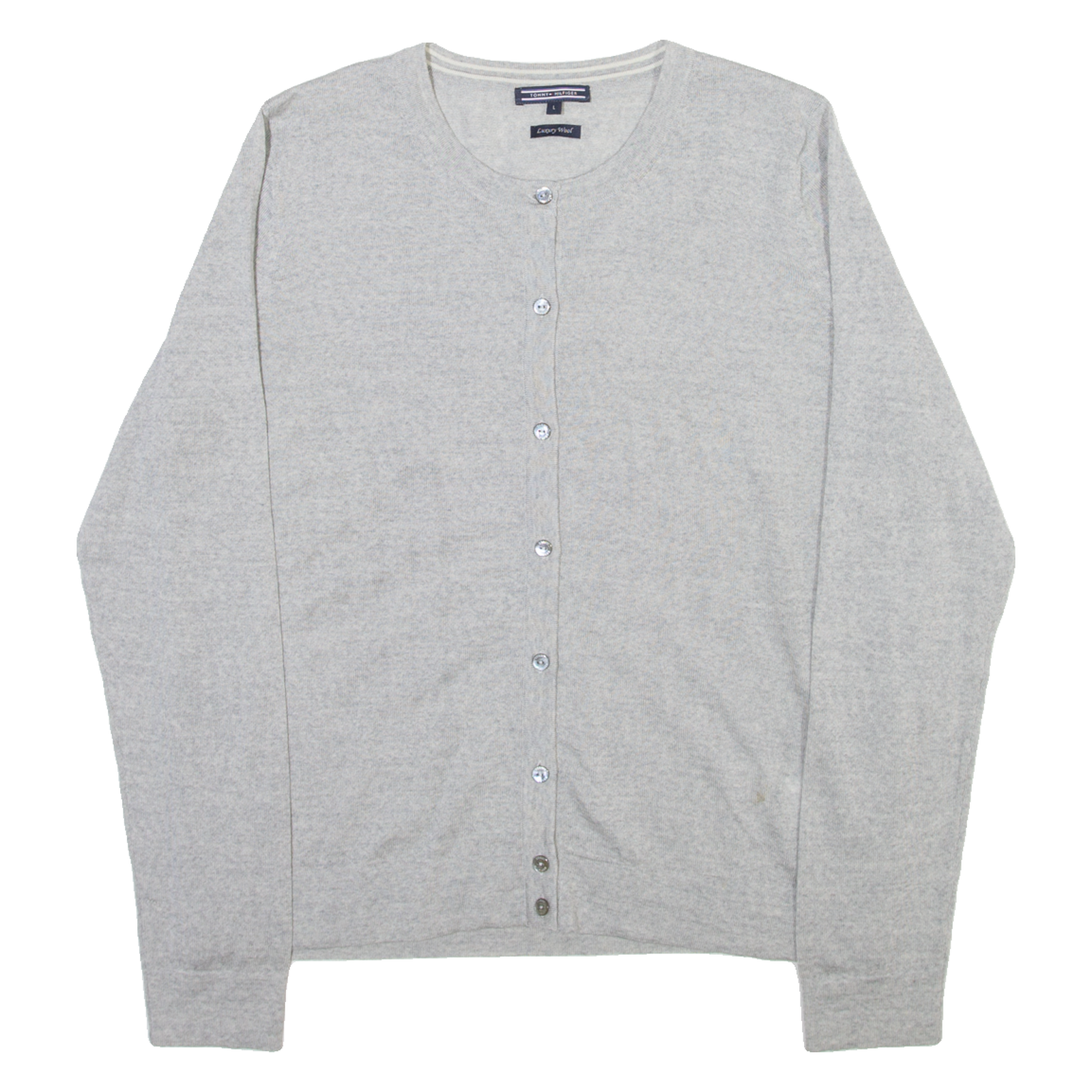 Buy TOMMY HILFIGER Womens Cardigan Grey Tight Knit Wool L Refurbished - $25.99 TOMMY HILFIGER Womens Cardigan Grey Tight Knit Wool L Refurbished - N/A refurbished available on Cerqular