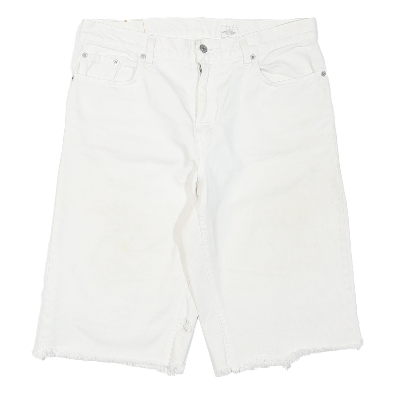 LEVIS Womens White Denim Cut-Off Shorts M W34 Casual Frayed Hem Cotton Blend Refurbished - N/A refurbished available on Cerqular