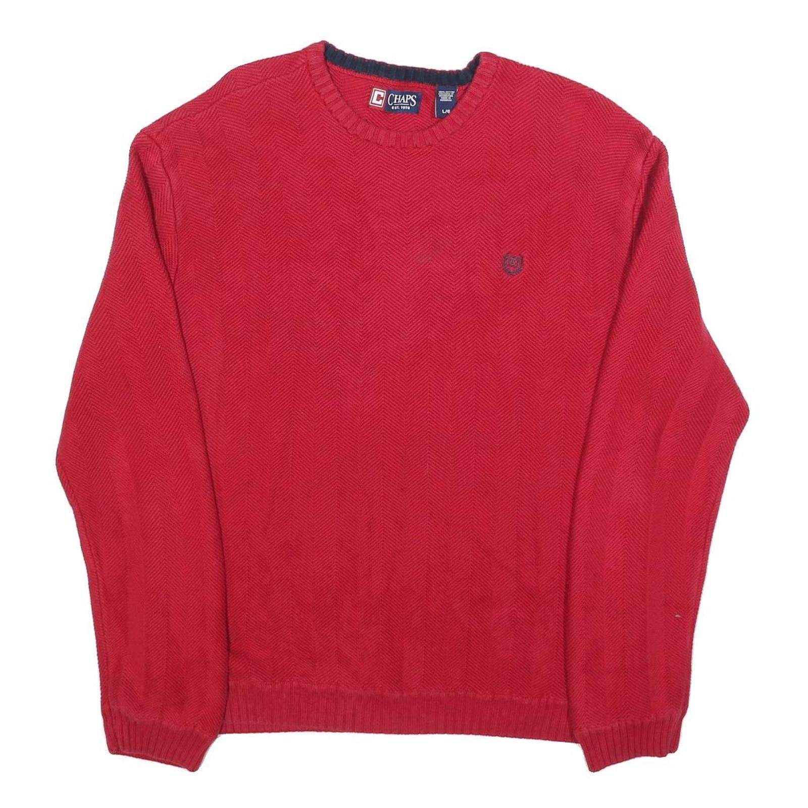 Buy CHAPS Mens Red Plain Crew Neck Basic Knit Jumper L Cotton Blend Casual Comfort Refurbished - $33.79 CHAPS Mens Red Plain Crew Neck Basic Knit Jumper L Cotton Blend Casual Comfort Refurbished - N/A refurbished available on Cerqular