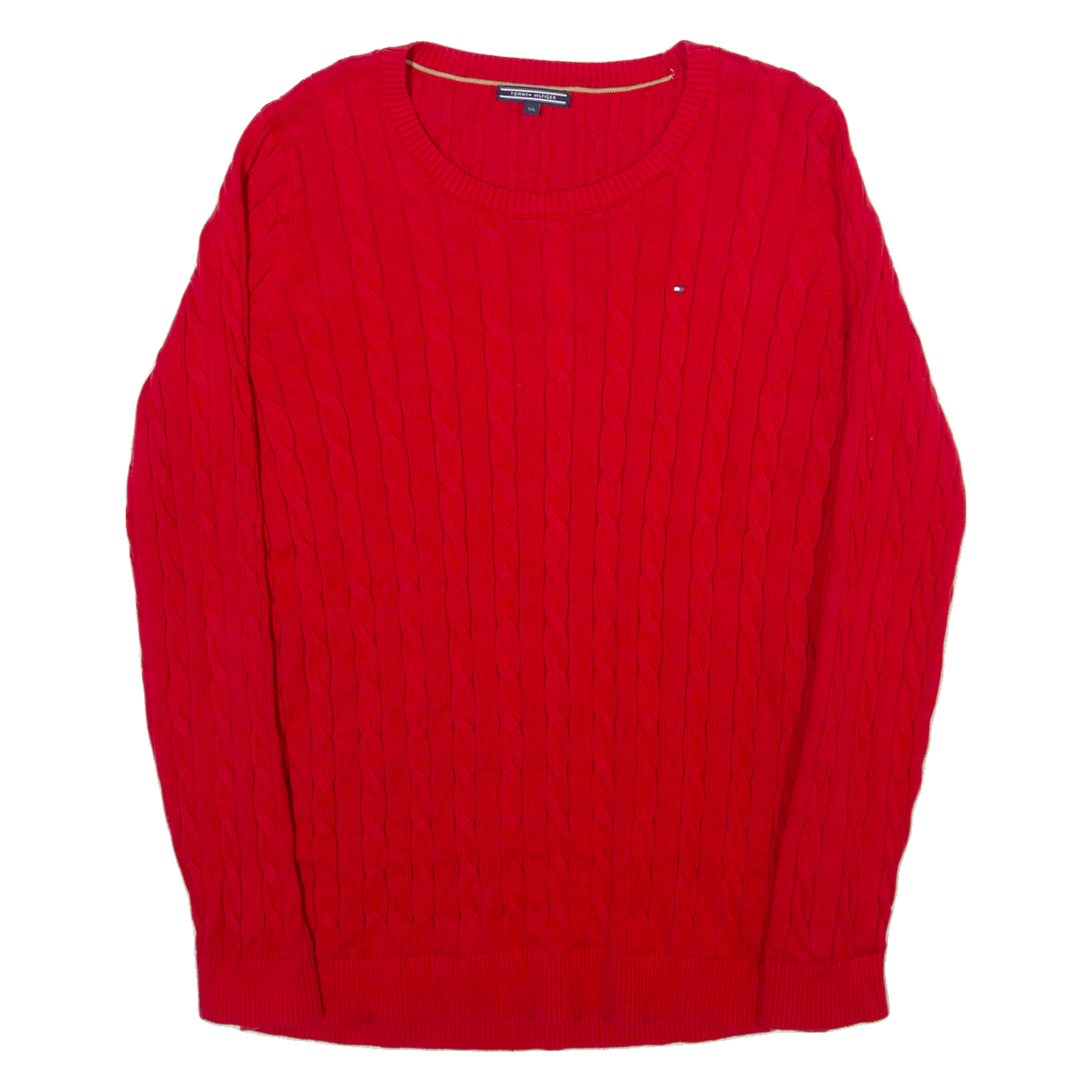 Buy TOMMY HILFIGER Mens Jumper Red Cable Knit 2XL Refurbished - $36.39 TOMMY HILFIGER Mens Jumper Red Cable Knit 2XL Refurbished - N/A refurbished available on Cerqular