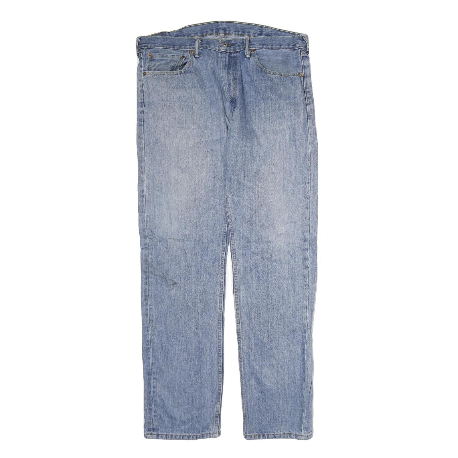 LEVI'S 505 Mens Jeans Blue Regular Straight Denim Light W40 L35 Classic Zip Refurbished - N/A refurbished available on Cerqular