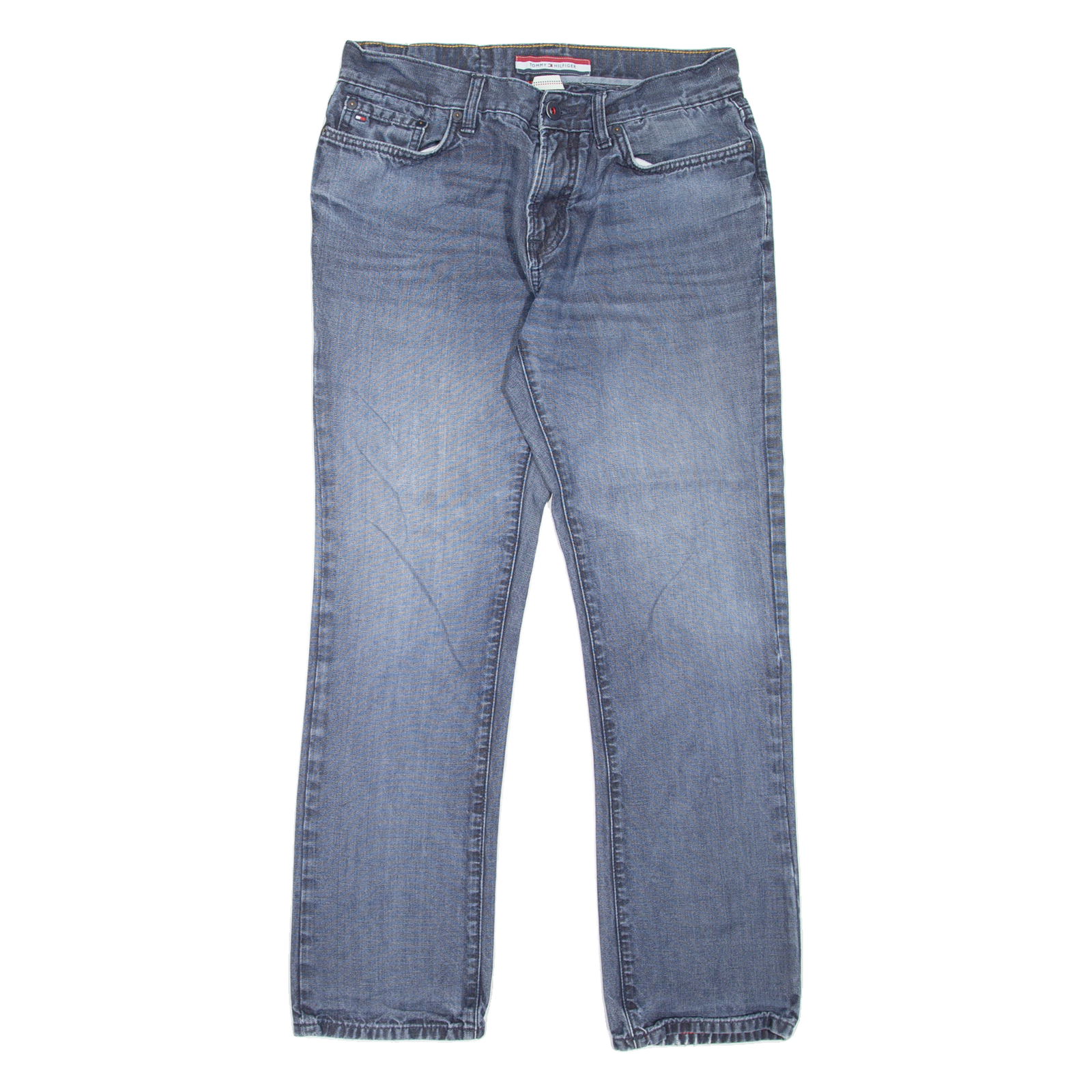 TOMMY HILFIGER Mens Jeans Blue Regular Straight Stone Wash W30 L30 Refurbished - N/A refurbished available on Cerqular