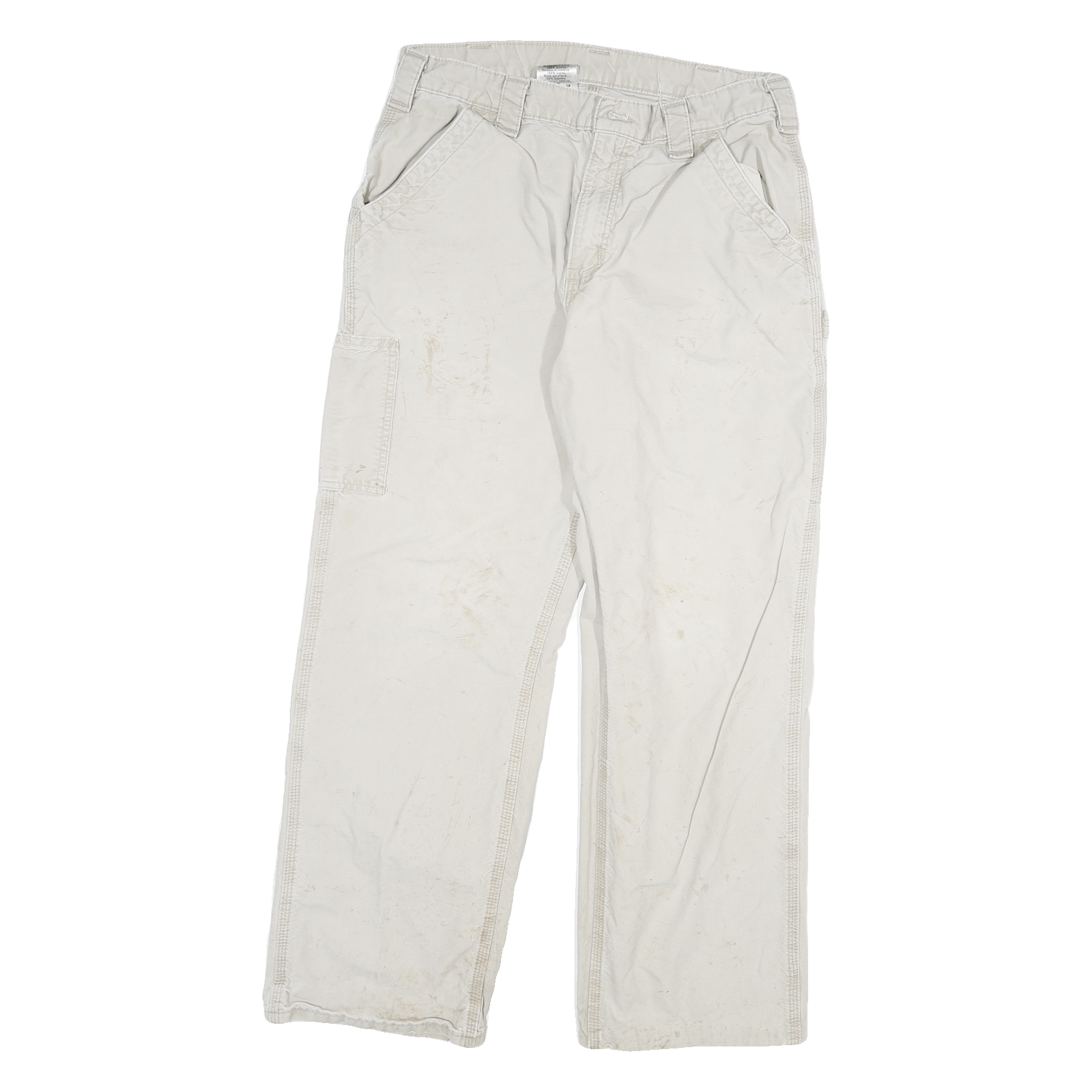 CARHARTT Mens Cream Relaxed Straight Denim Good Condition W30 L29 Workwear Refurbished - N/A refurbished available on Cerqular