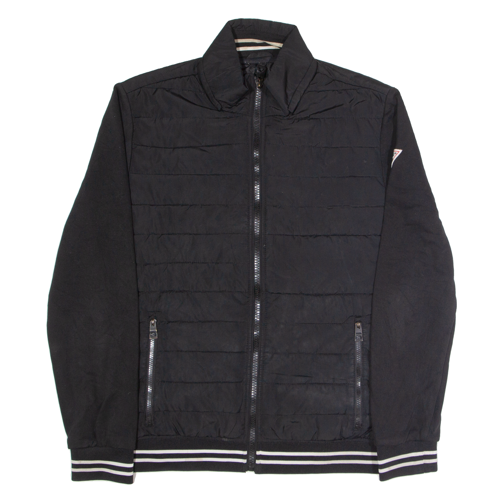 GUESS Mens Track Jacket Black M Refurbished - N/A refurbished available on Cerqular