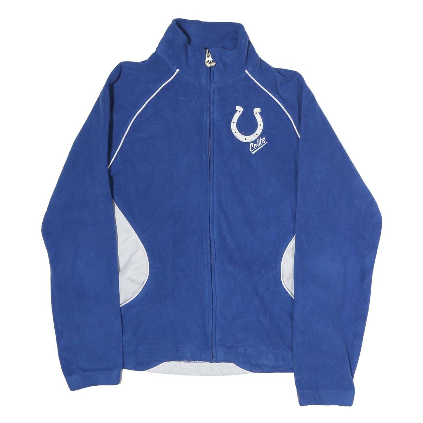 REEBOK Womens Blue & White Colts Zip Jacket M Polyester Sportswear Casual Refurbished - N/A refurbished available on Cerqular