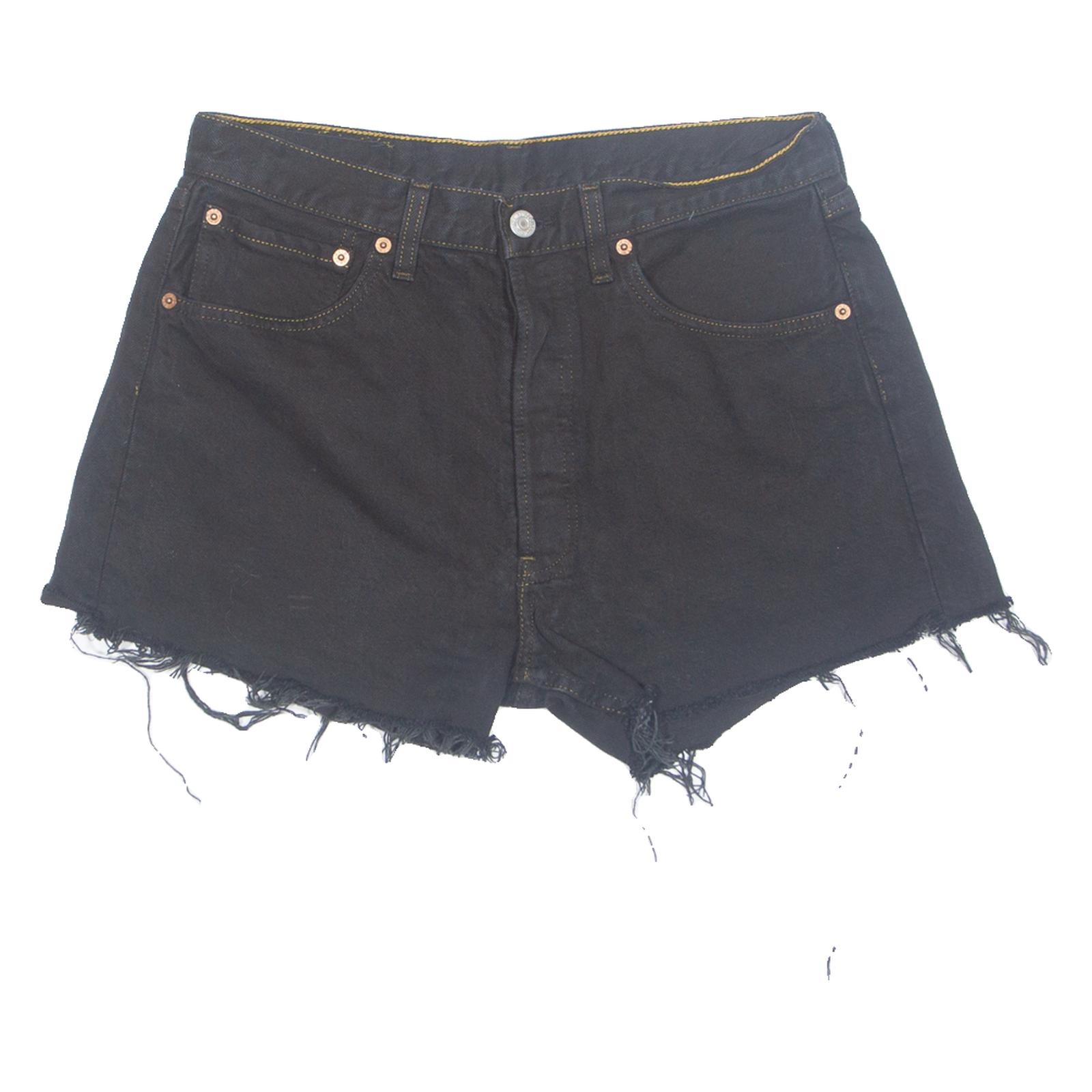 LEVI'S Womens Denim Shorts Black M W30 Refurbished - N/A refurbished available on Cerqular