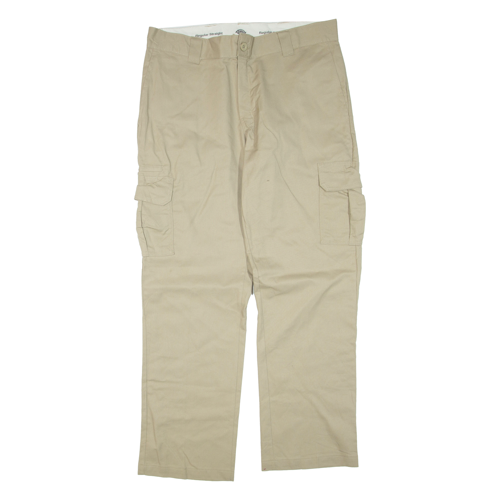 DICKIES Cargo Mens Trousers Beige Regular Straight W36 L32 Refurbished - N/A refurbished available on Cerqular