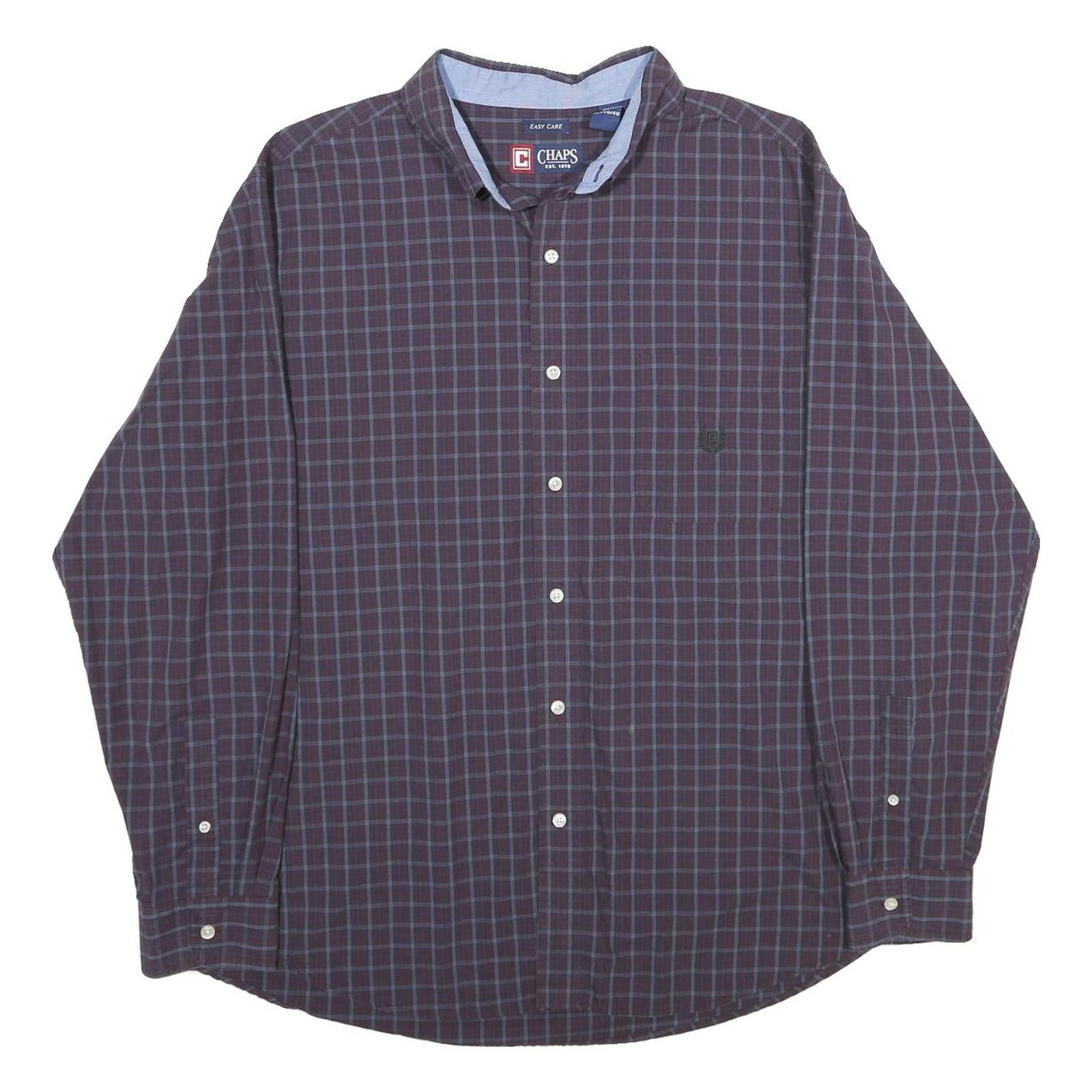 Buy CHAPS Mens Maroon & Blue Check Shirt XL Classic Button Down Cotton Blend Refurbished - $27.29 CHAPS Mens Maroon & Blue Check Shirt XL Classic Button Down Cotton Blend Refurbished - N/A refurbished available on Cerqular