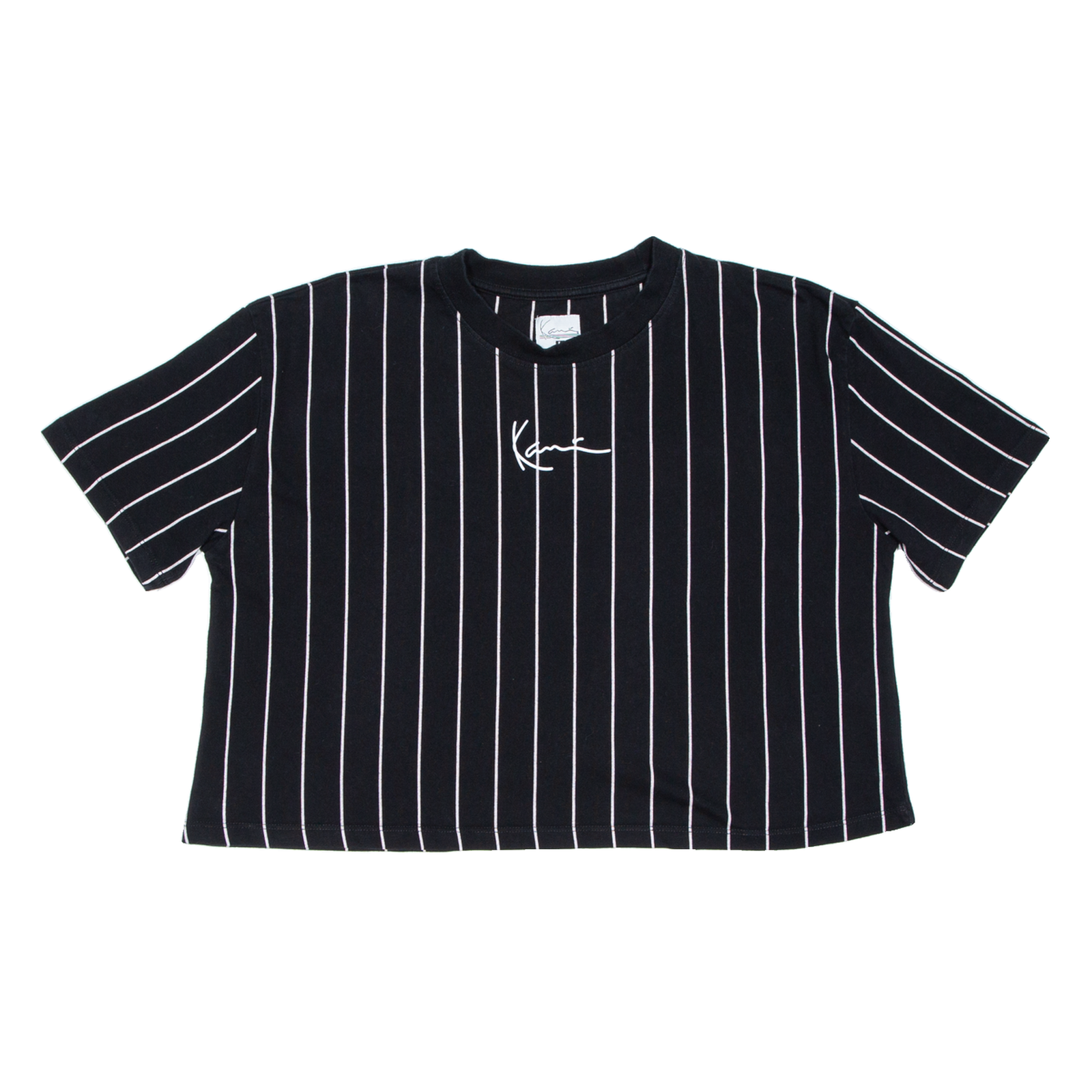 KARL KANI Cropped Womens T-Shirt Black L Refurbished - N/A refurbished available on Cerqular