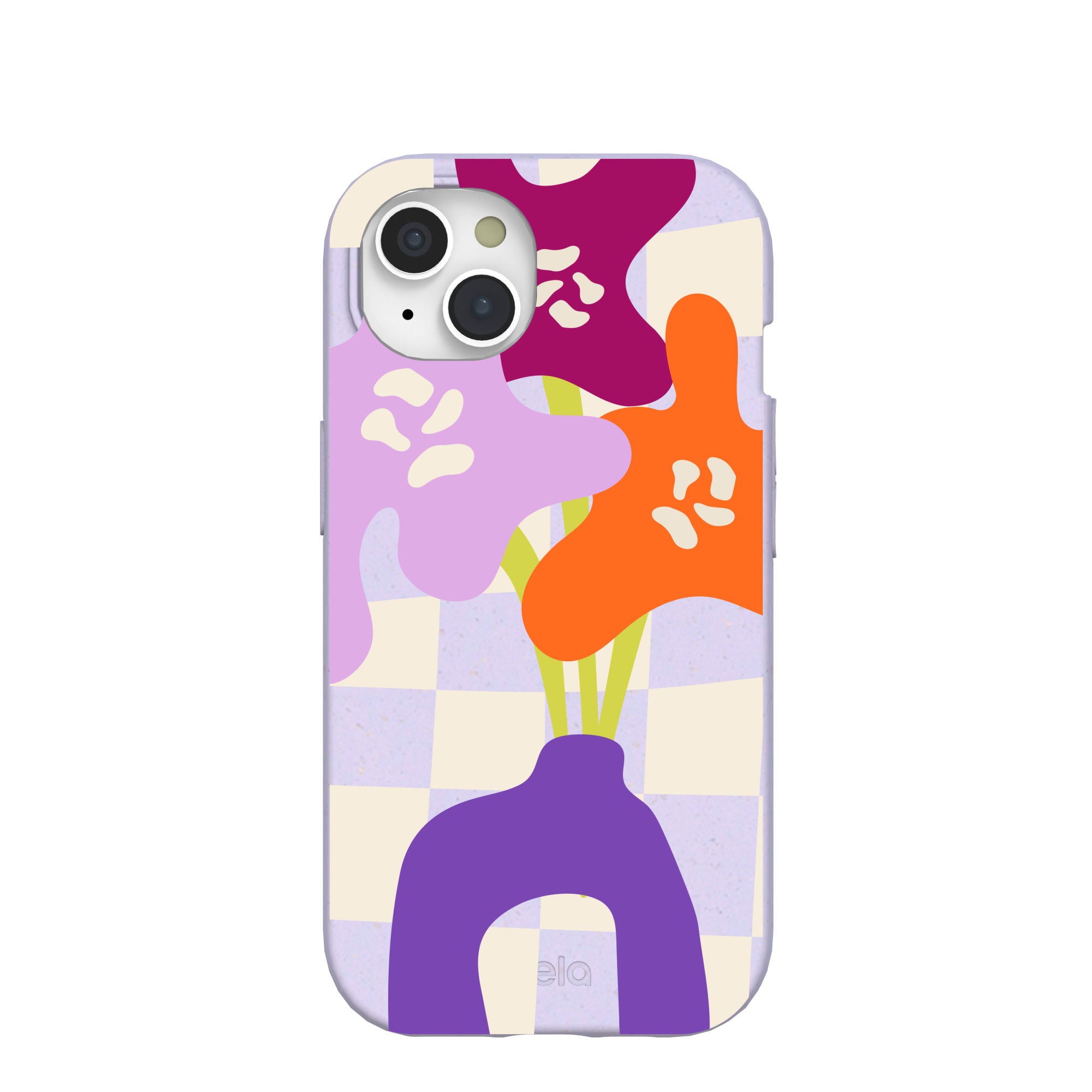 Lavender Bright Blooms iPhone 15 Case Refurbished - Pela Case refurbished available on Cerqular