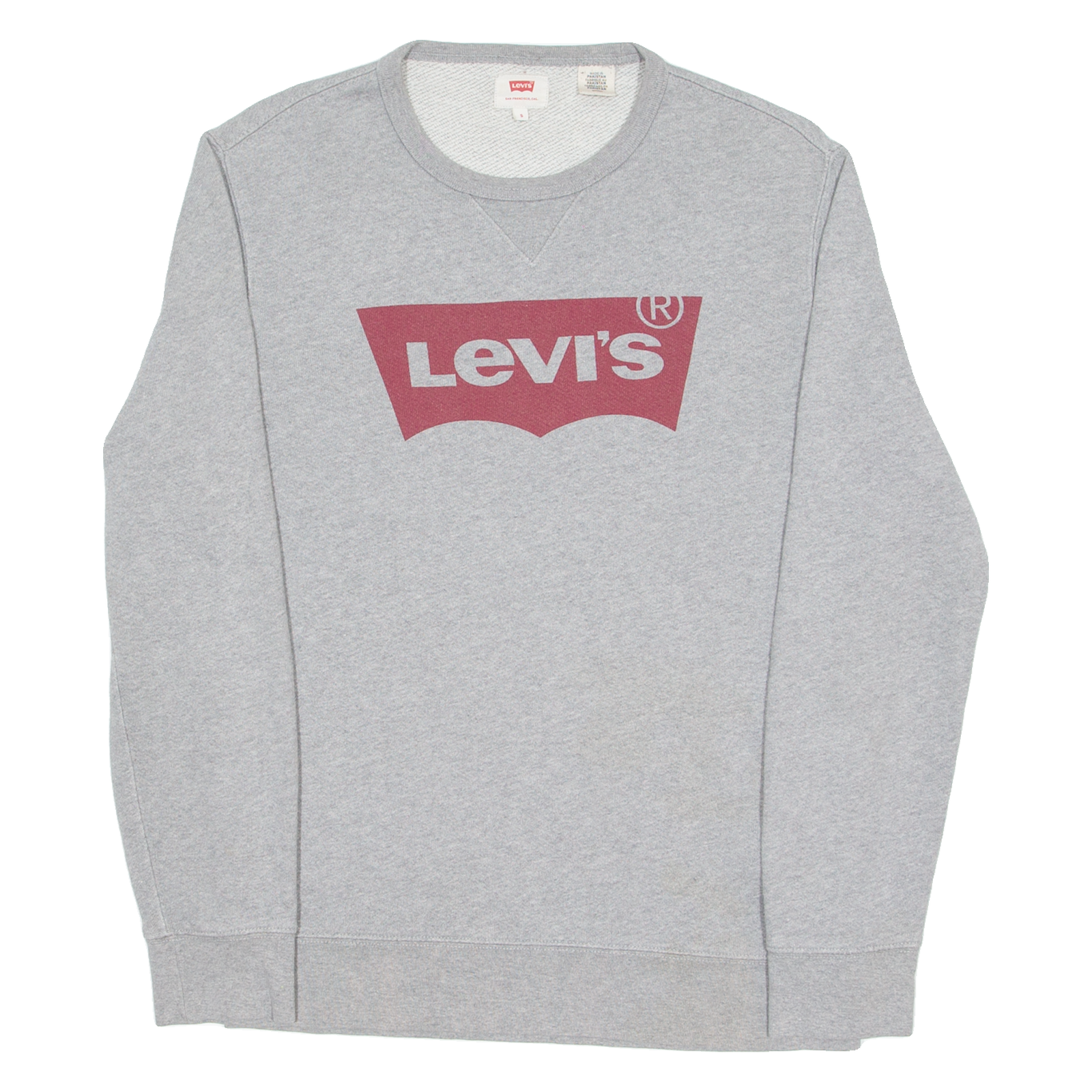 LEVI'S Mens Sweatshirt Grey Crew Neck S Refurbished - N/A refurbished available on Cerqular