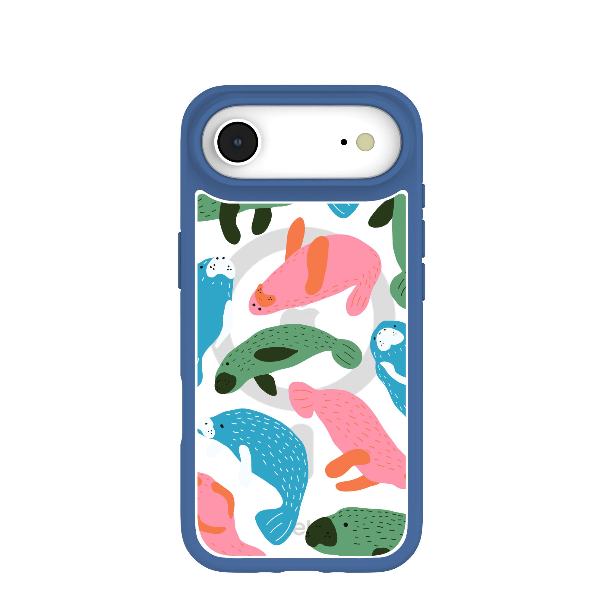 Clear Sea Cows iPhone Air Case With True Blue Ridge (MagSafe included) Refurbished - Pela Case refurbished available on Cerqular
