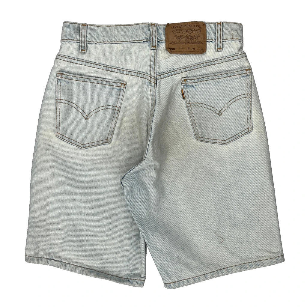 Levis Denim Shorts - 26W UK 6 Light Wash Cotton Refurbished - Thrifted (note: this is a term often used to describe second- refurbished available on Cerqular