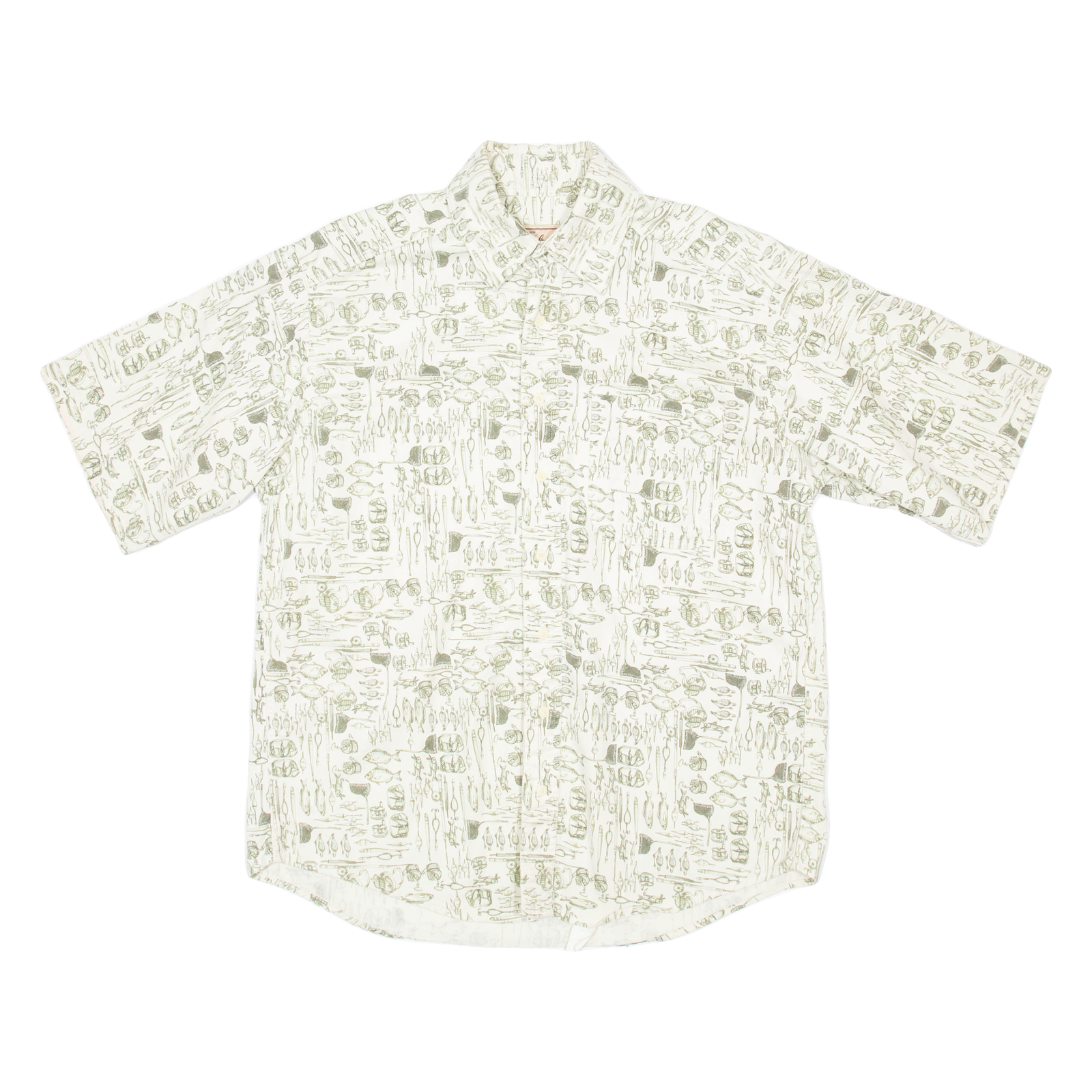 WOOLRICH Mens Shirt Green Crazy Pattern L Refurbished - N/A refurbished available on Cerqular