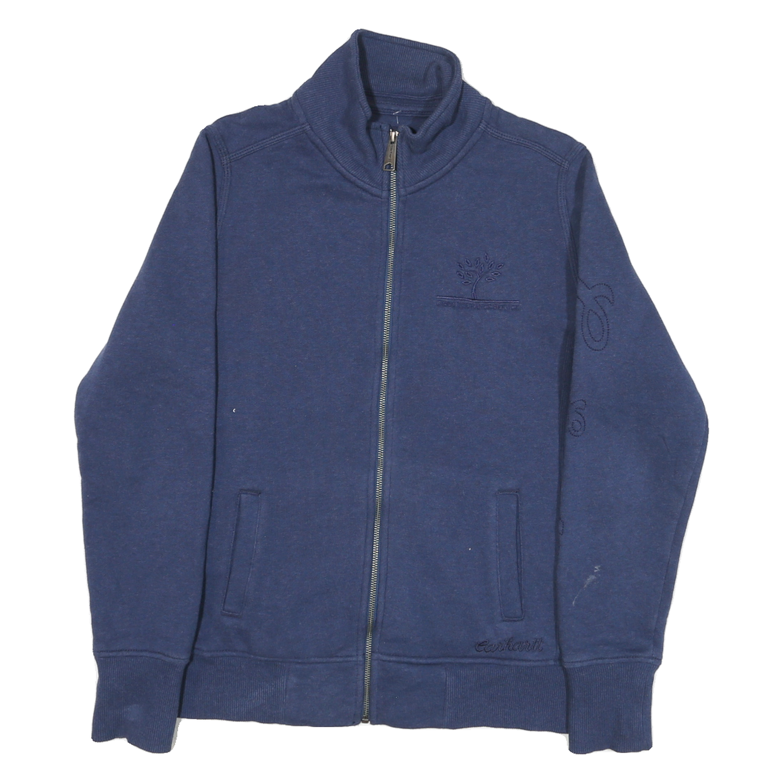 CARHARTT Mens Blue Zip Jacket M Cotton Blend Plain Casual Workwear Refurbished - N/A refurbished available on Cerqular