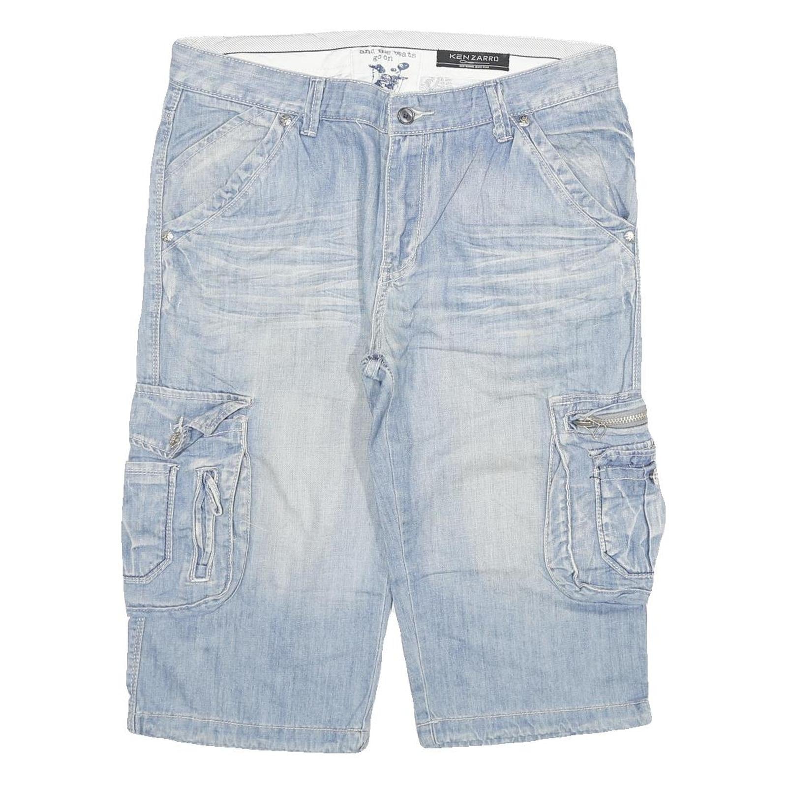 Buy KENZARRO Mens Shorts Blue Cargo Denim 2XL W35 Cotton Blend Casual Length Refurbished - $18.19 KENZARRO Mens Shorts Blue Cargo Denim 2XL W35 Cotton Blend Casual Length Refurbished - N/A refurbished available on Cerqular