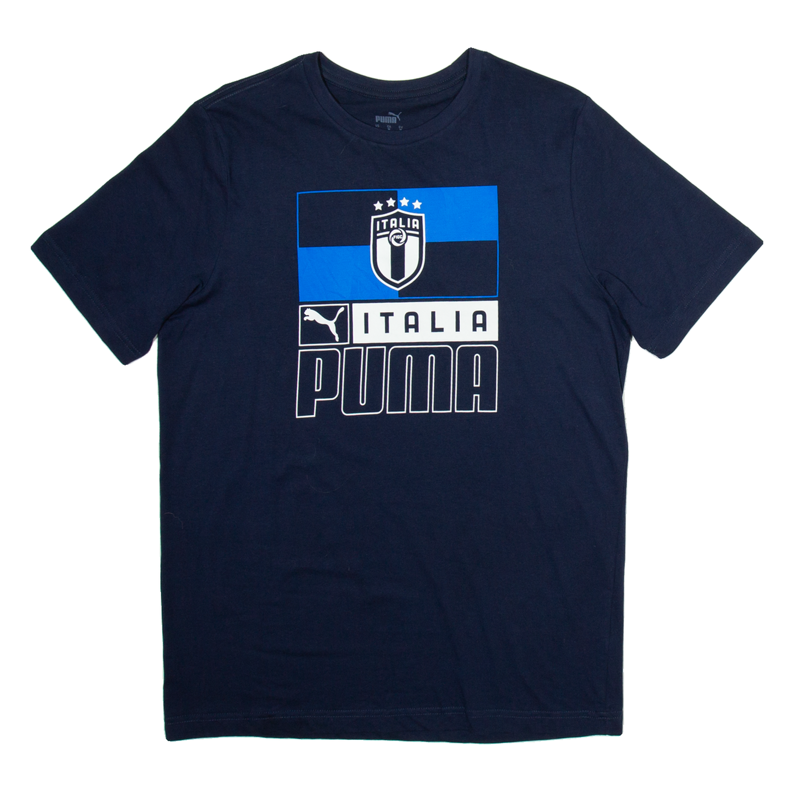PUMA Italia Mens Football Shirt T-Shirt Blue M Refurbished - N/A refurbished available on Cerqular