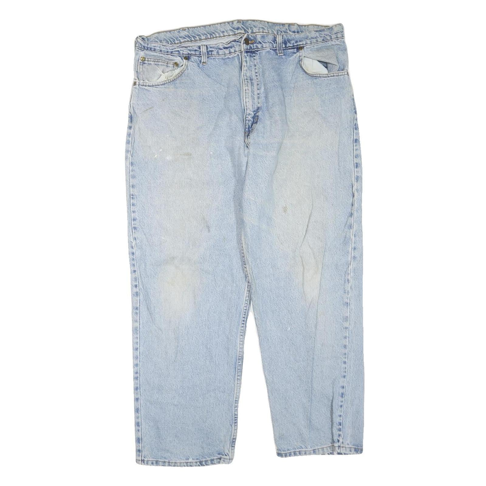CARHARTT Mens Jeans Blue Regular Straight Denim Medium W42 L30 Workwear Zip Refurbished - N/A refurbished available on Cerqular