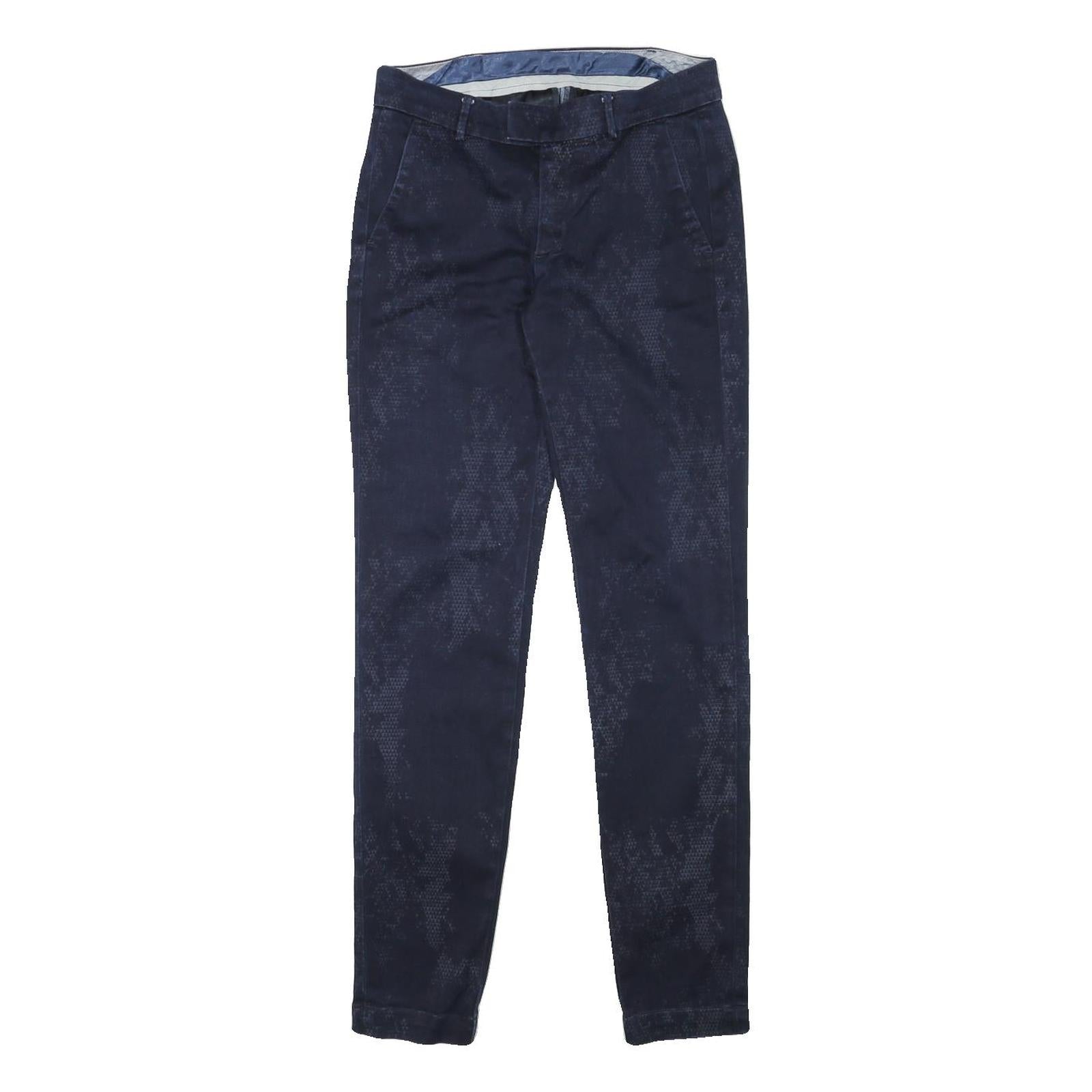 7 FOR ALL MANKIND Womens Cotton Blend Navy Slim Skinny Trousers W27 L30 Stylish Refurbished - N/A refurbished available on Cerqular