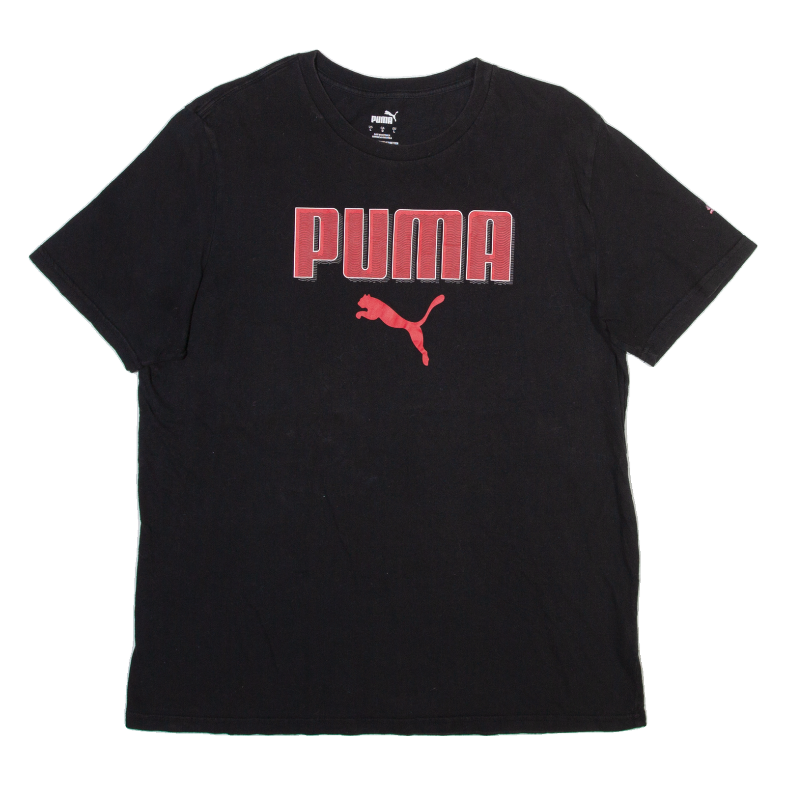 PUMA Mens T-Shirt Black L Refurbished - N/A refurbished available on Cerqular