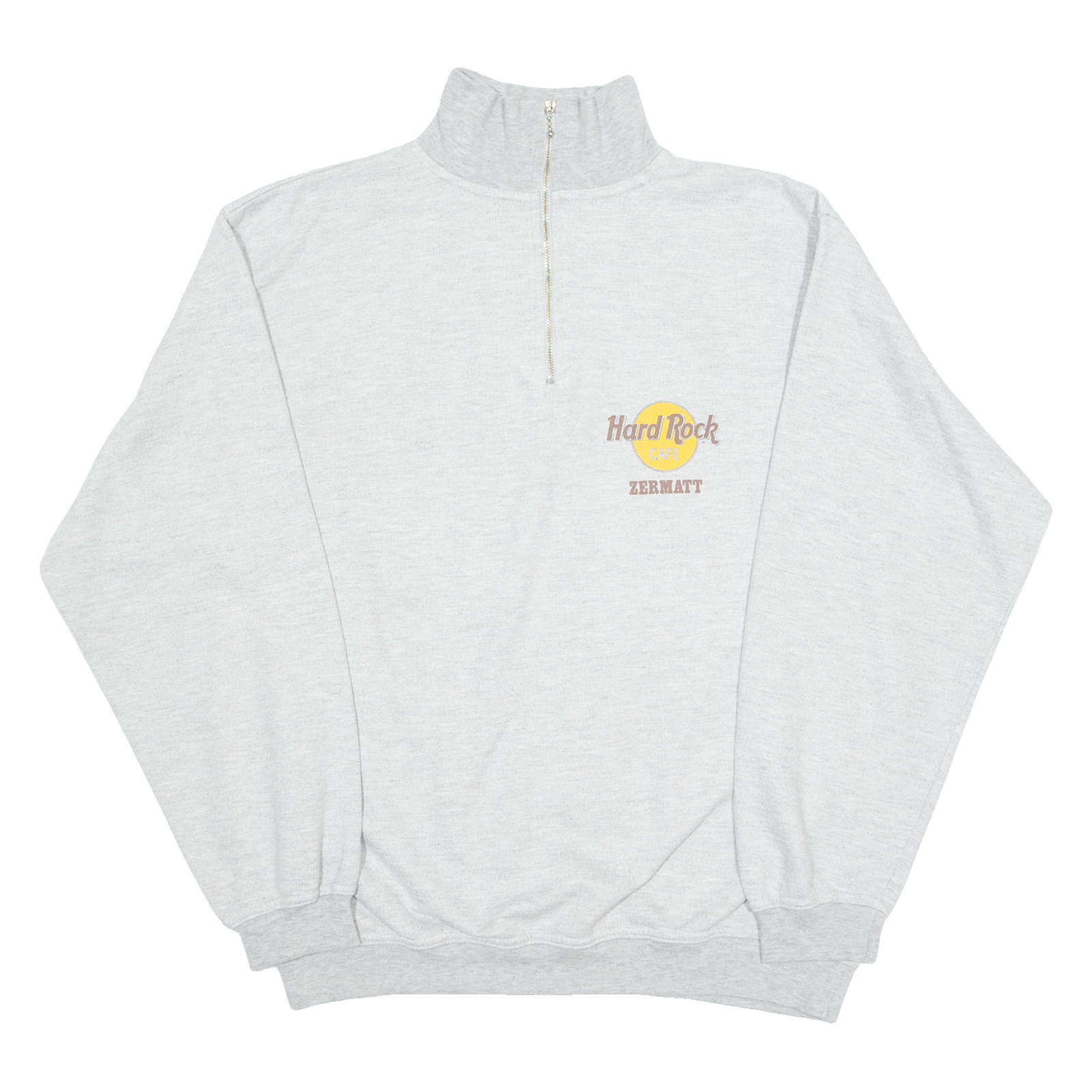 HARD ROCK CAFE Zermatt Mens Sweatshirt Grey 1/4 Zip M Refurbished - N/A refurbished available on Cerqular
