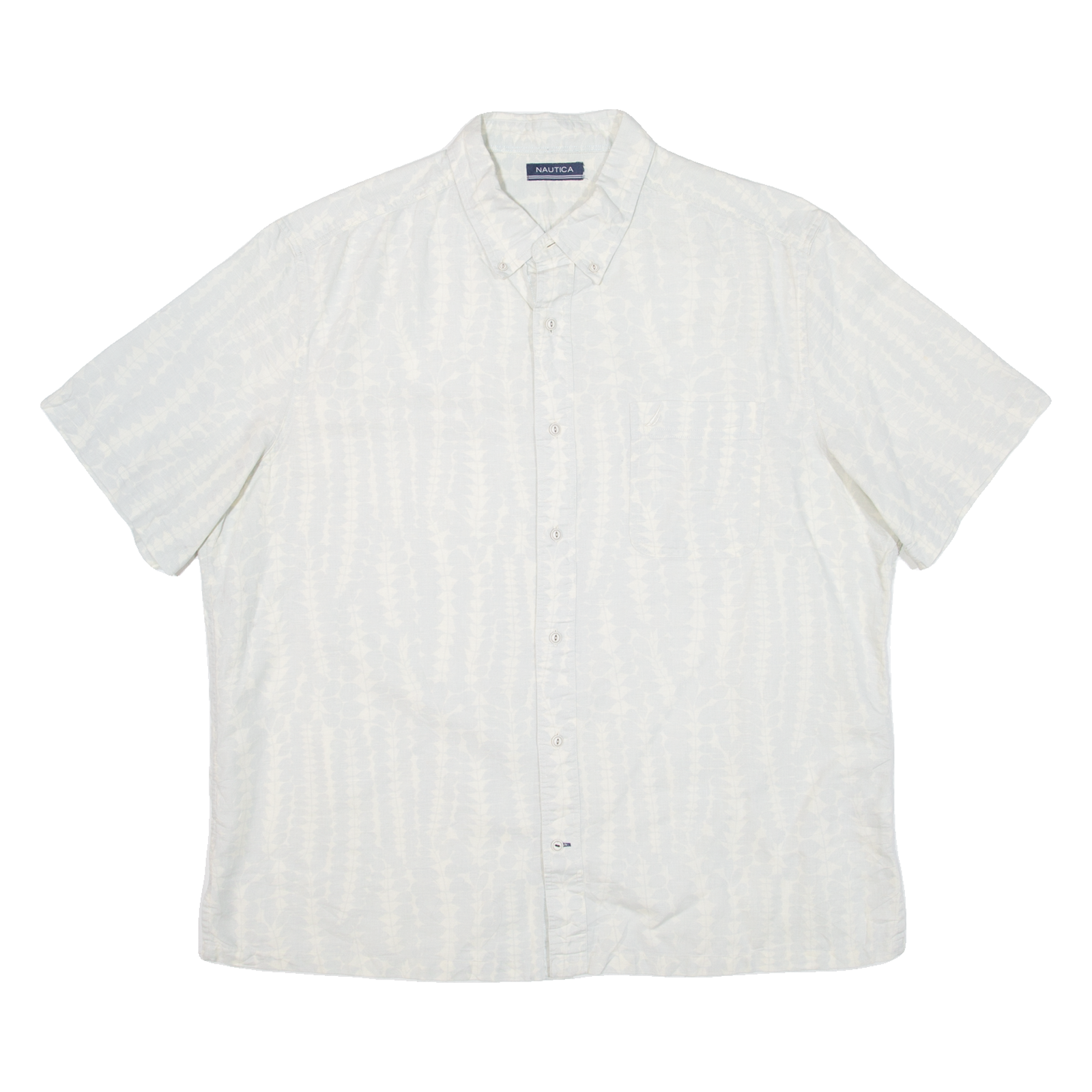 NAUTICA Mens Shirt Grey Floral XL Refurbished - N/A refurbished available on Cerqular