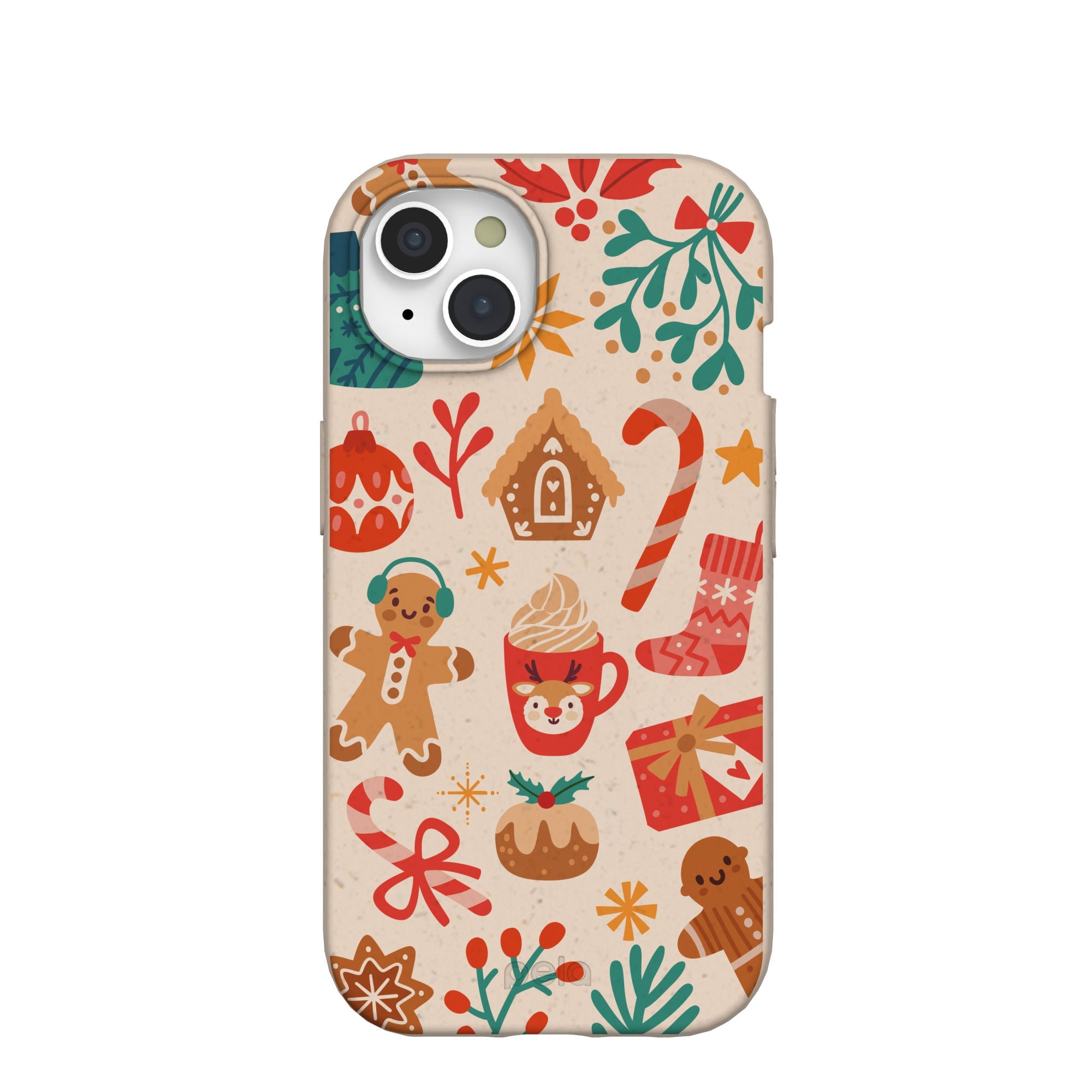 Seashell Festive AF iPhone 15 Case Refurbished - Pela Case refurbished available on Cerqular
