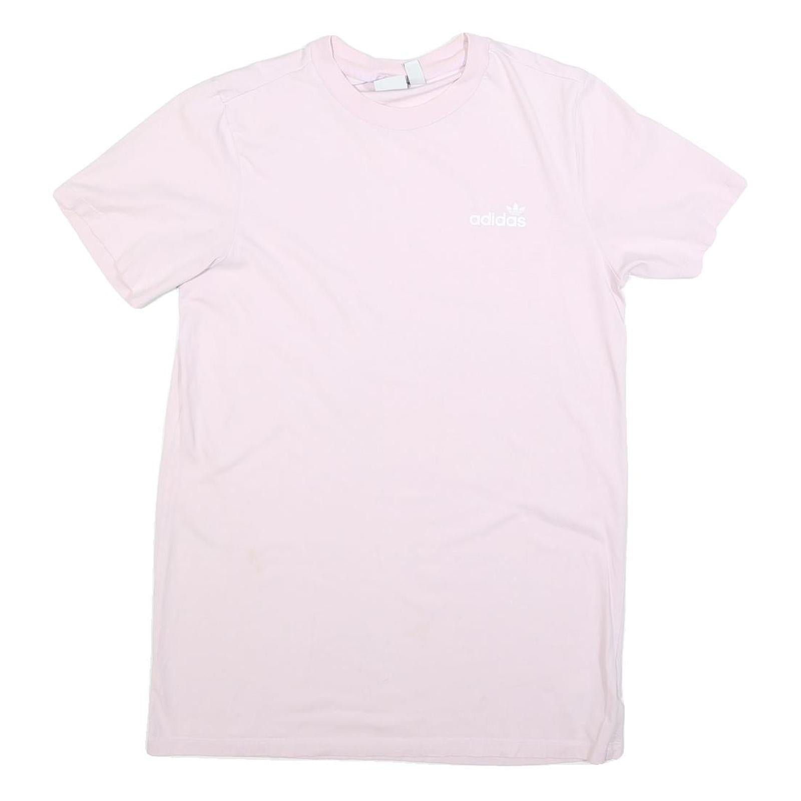 ADIDAS Womens Pink Cotton Blend T-Shirt Dress Plain Short Sleeve UK 8 Casual Refurbished - N/A refurbished available on Cerqular
