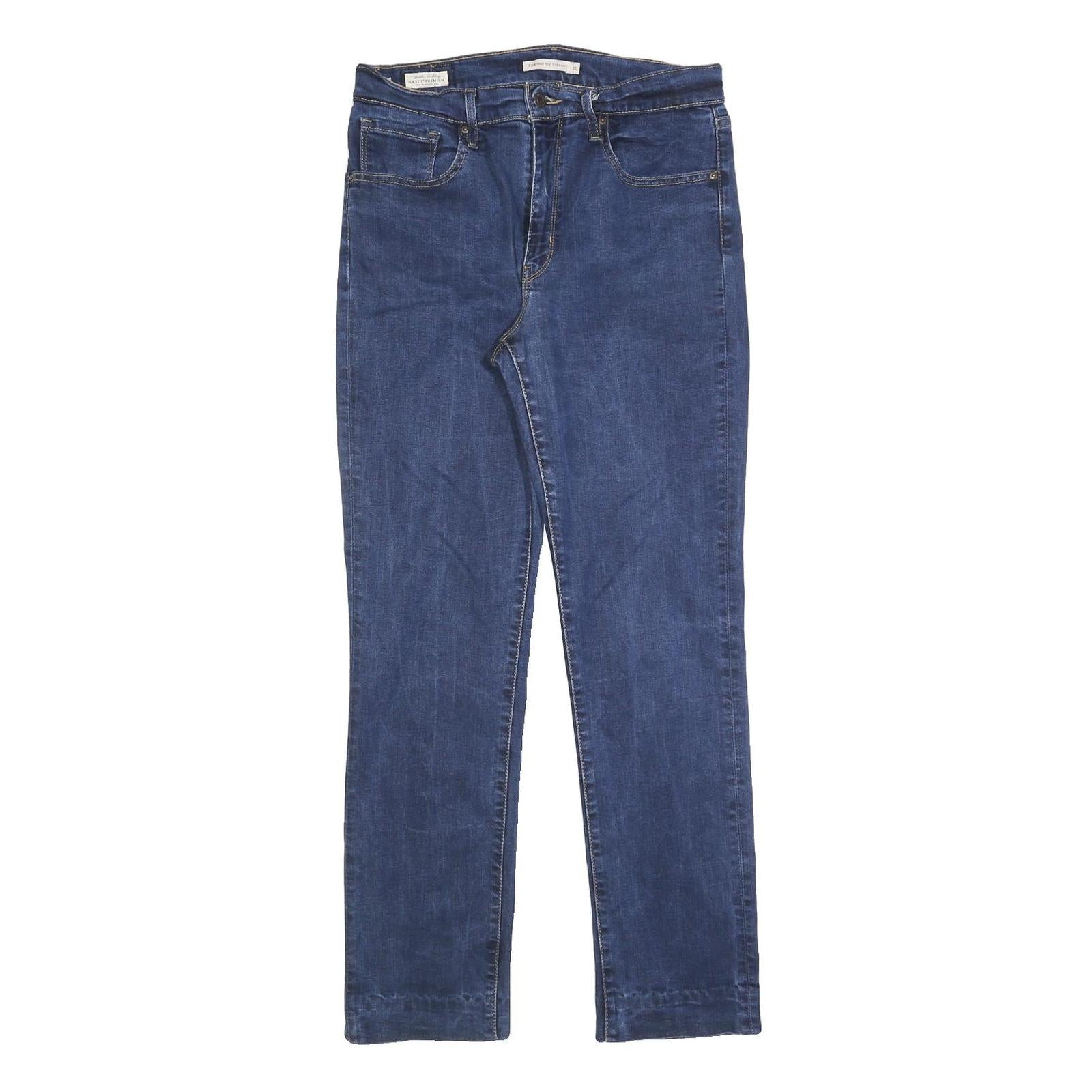 LEVI'S 724 BIG E Womens Jeans Blue Regular Straight Denim Medium W30 L30 Classic Refurbished - N/A refurbished available on Cerqular