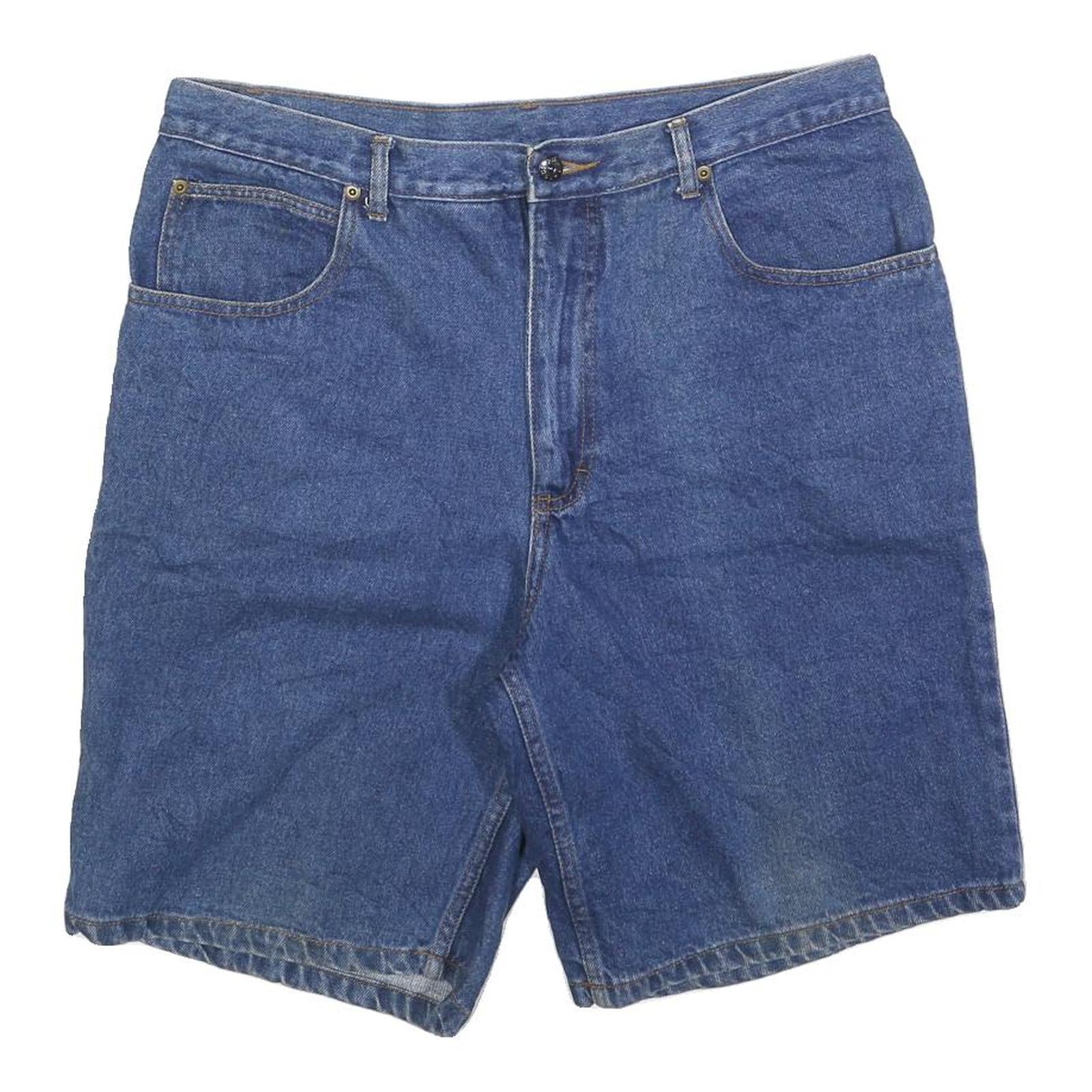 FLAGSHIP Mens Shorts Blue Denim Casual L W36 Cotton Blend Classic Fit Refurbished - N/A refurbished available on Cerqular