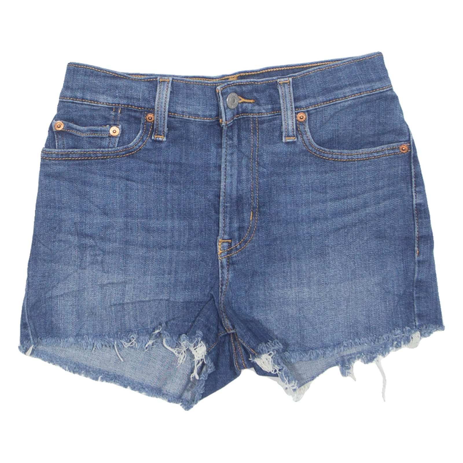 LEVI'S Cut Off High Rise Womens Denim Shorts Blue XS W25 Refurbished - N/A refurbished available on Cerqular