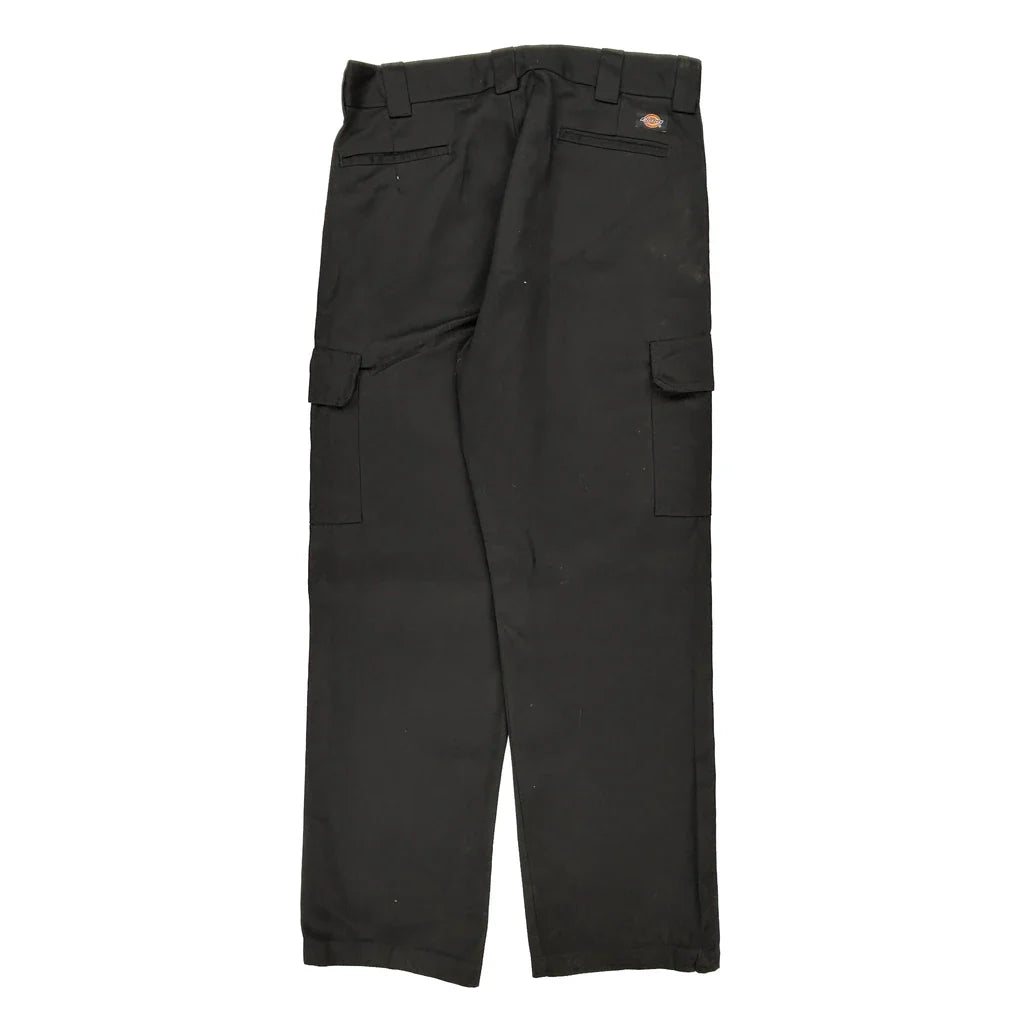 Dickies Cargo Trousers - 36W 34L Black Cotton Refurbished - Thrifted (note: this is a term often used to describe second- refurbished available on Cerqular