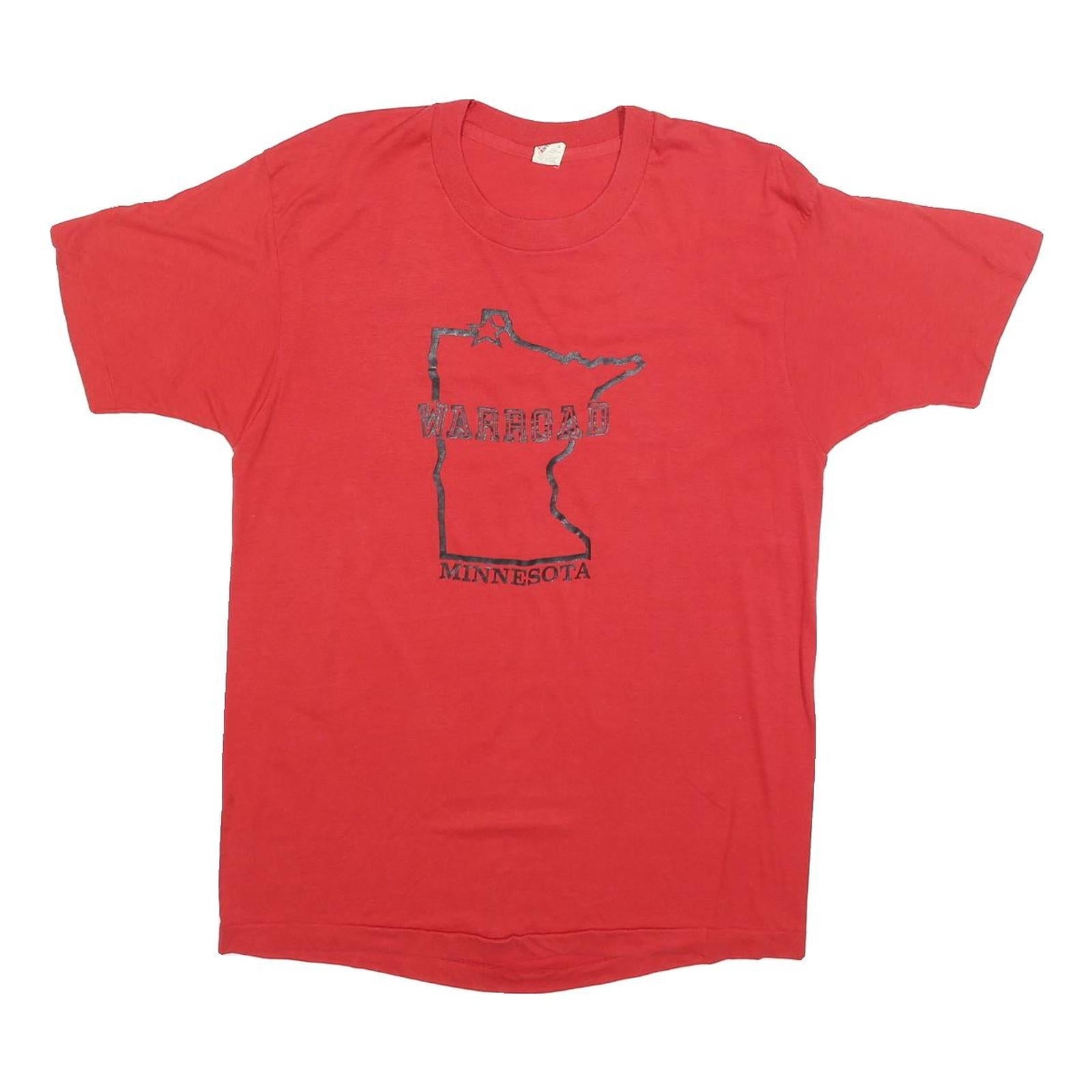 SCREEN STARS Womens Red Graphic T-Shirt XL Short Sleeve Crew Neck Vintage Style Refurbished - N/A refurbished available on Cerqular