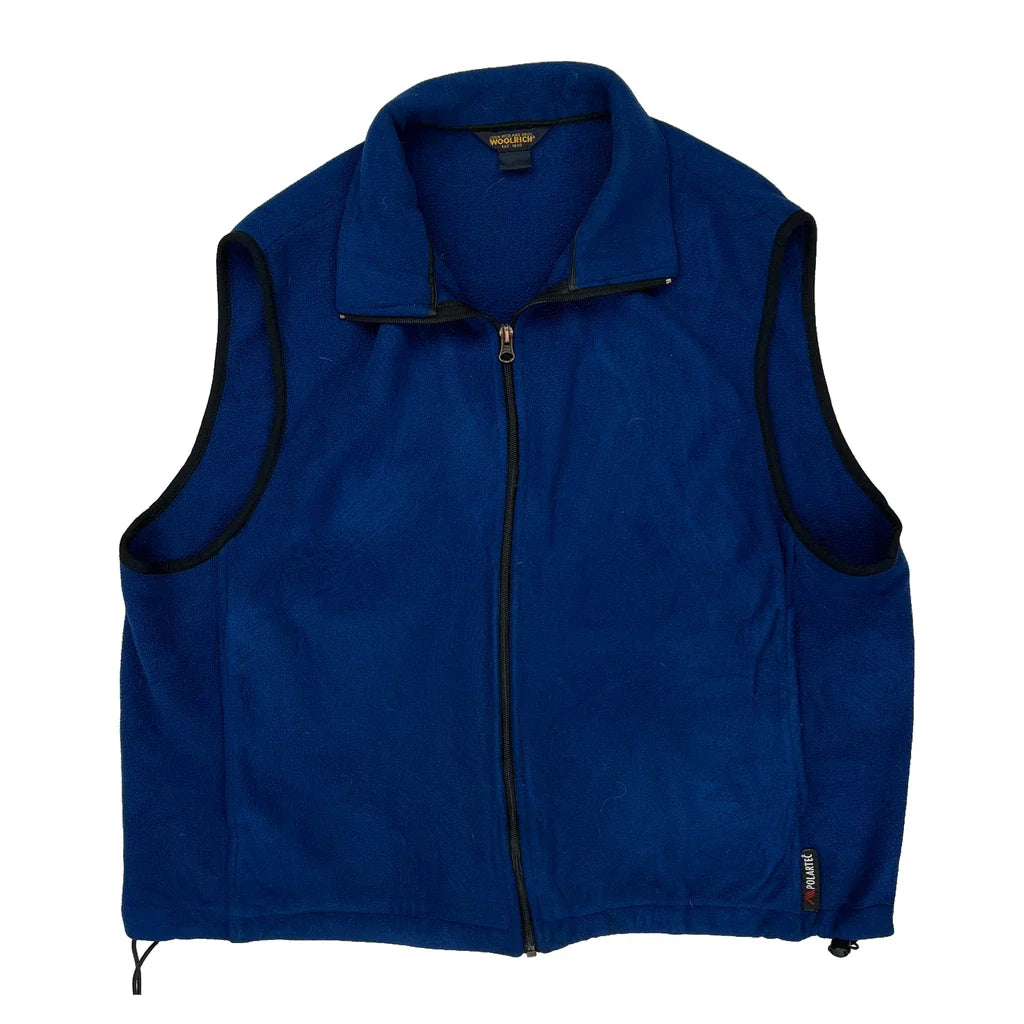 Woolrich Gilet - XL Blue Polyester Refurbished - Thrifted (note: this is a term often used to describe second- refurbished available on Cerqular